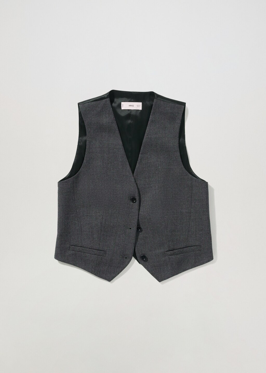 Check wool-blend suit waistcoat - Article without model