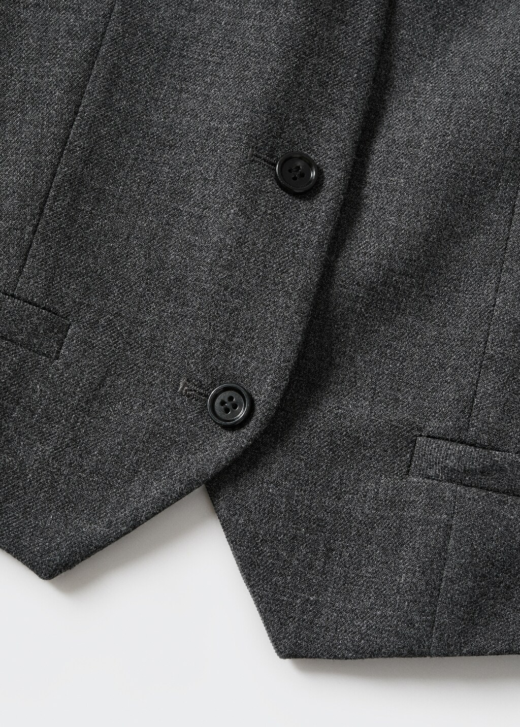 Check wool-blend suit waistcoat - Details of the article 8