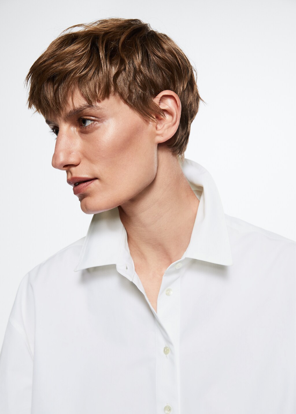 Oversize cotton shirt - Details of the article 1