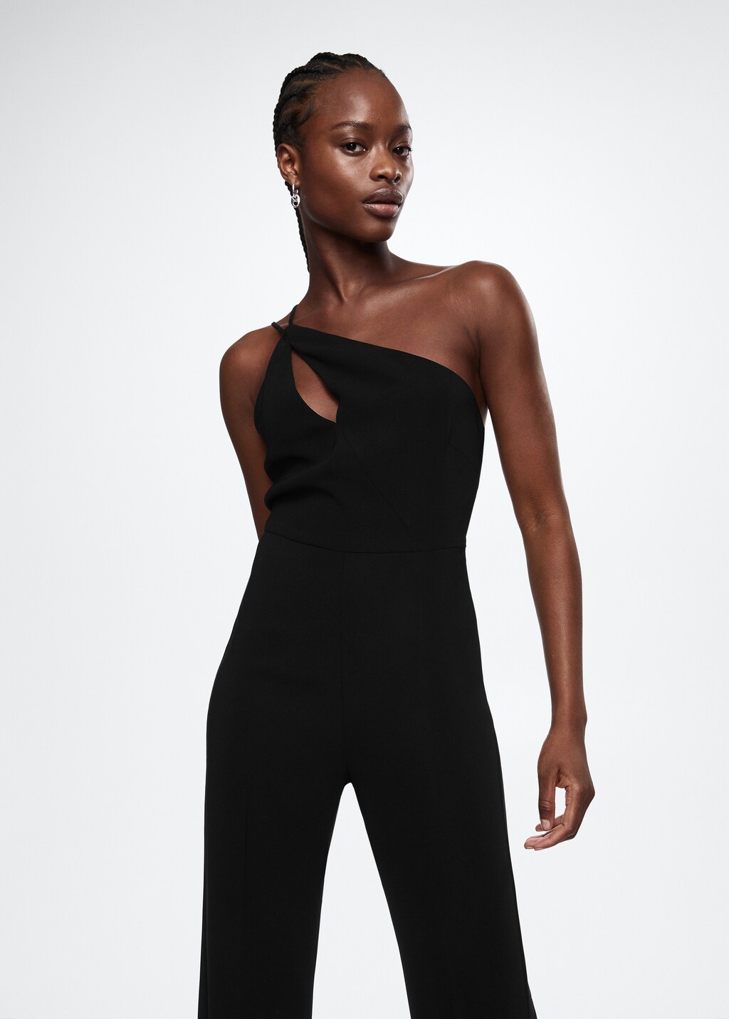 Asymmetric long jumpsuit Women MANGO OUTLET United Kingdom