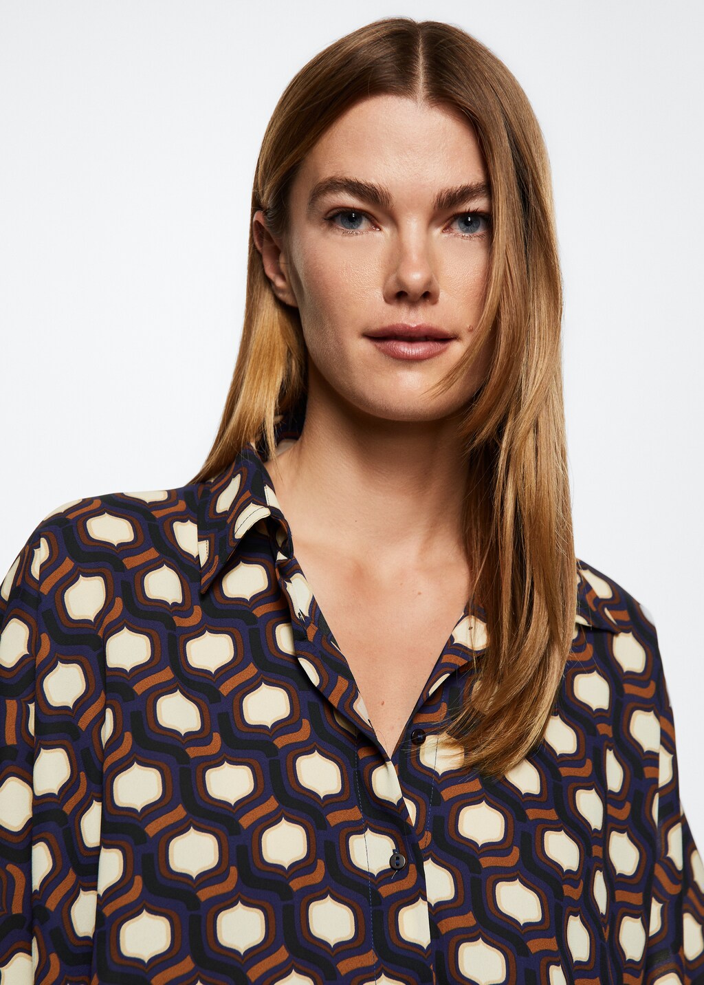 Satin print blouse - Details of the article 4