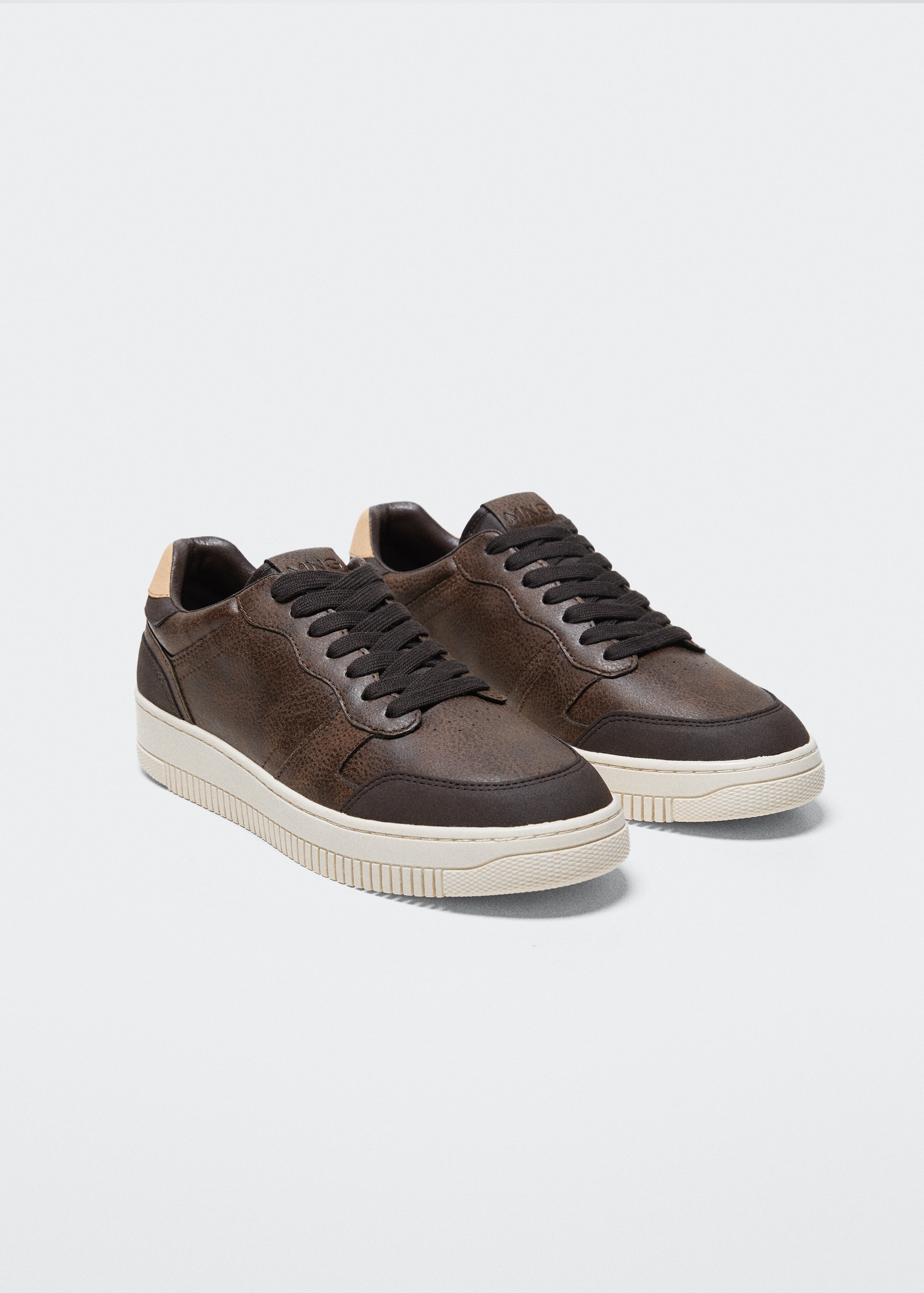Faux-leather sneakers - Medium plane