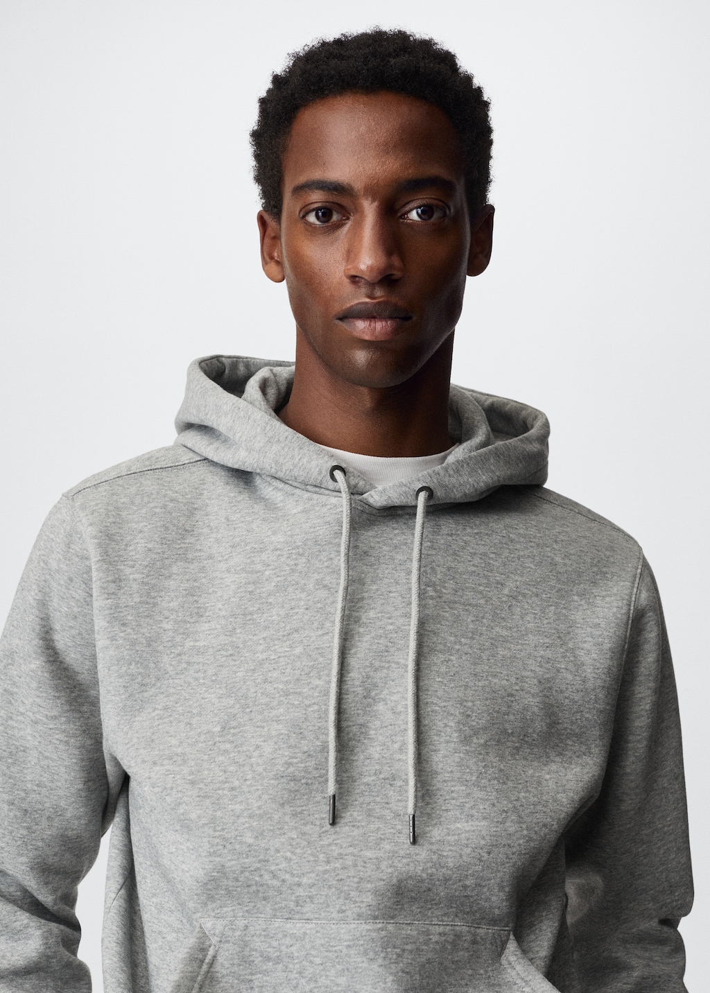 Grey cotton hoodie best sale