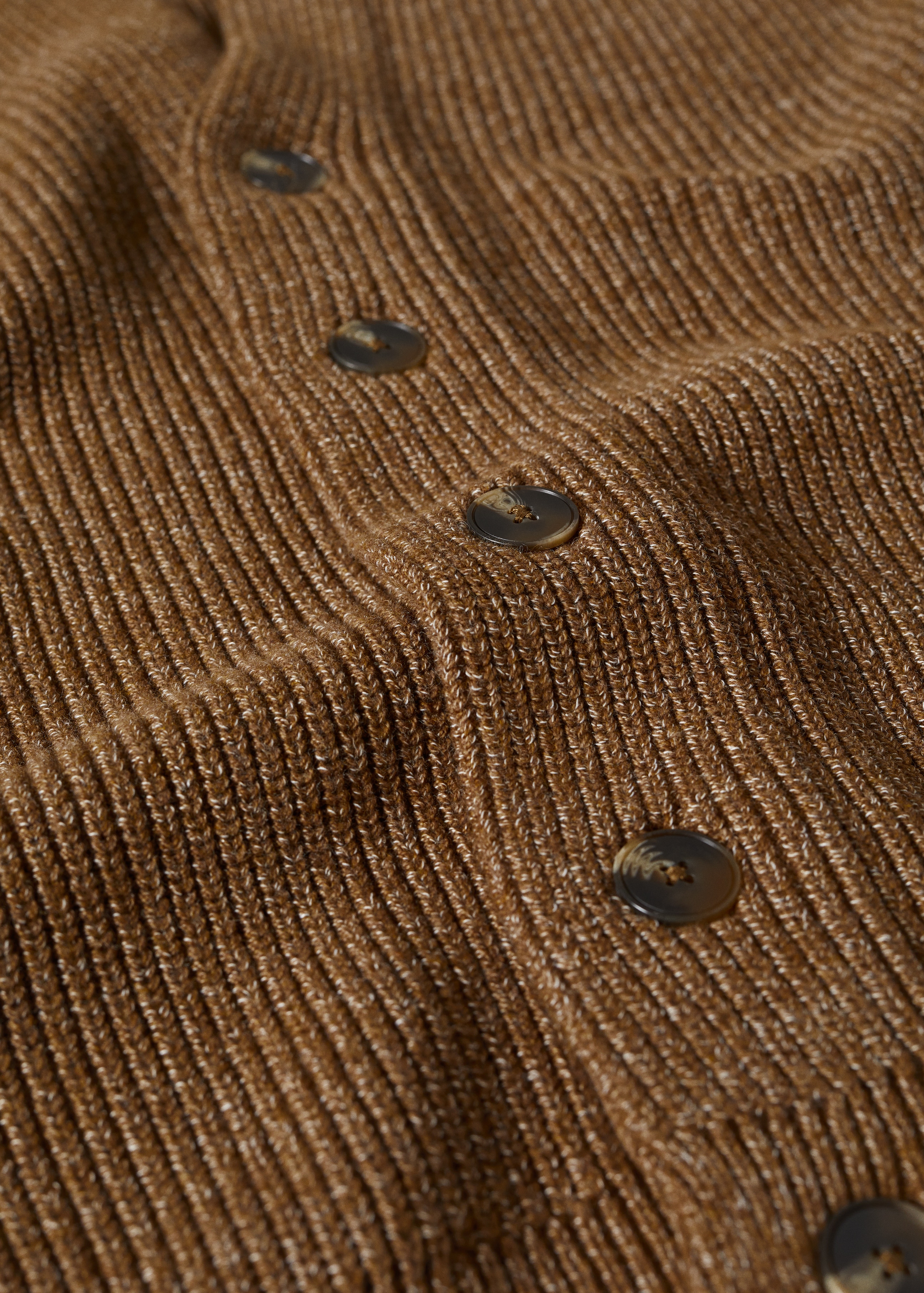 Flecked cotton-blend cardigan - Details of the article 8