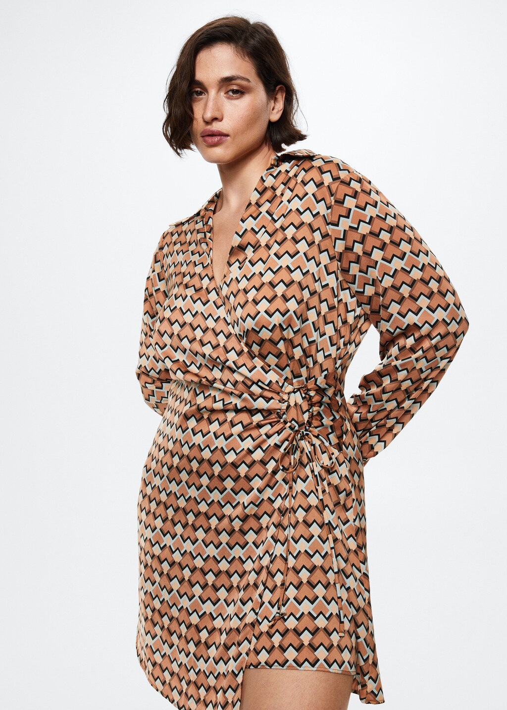 Print wrap dress - Details of the article 3