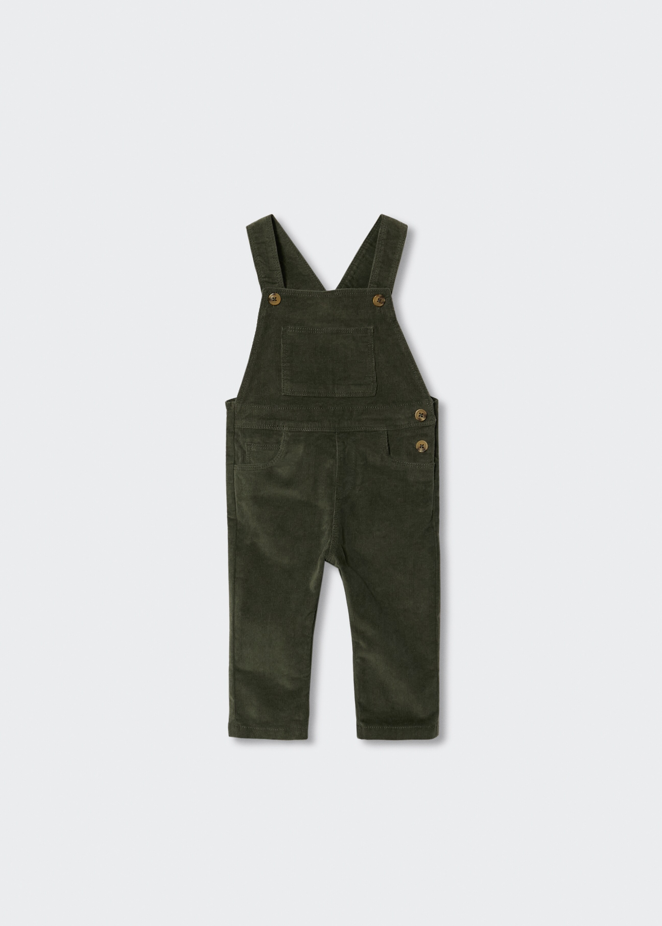 Long corduroy dungarees - Article without model