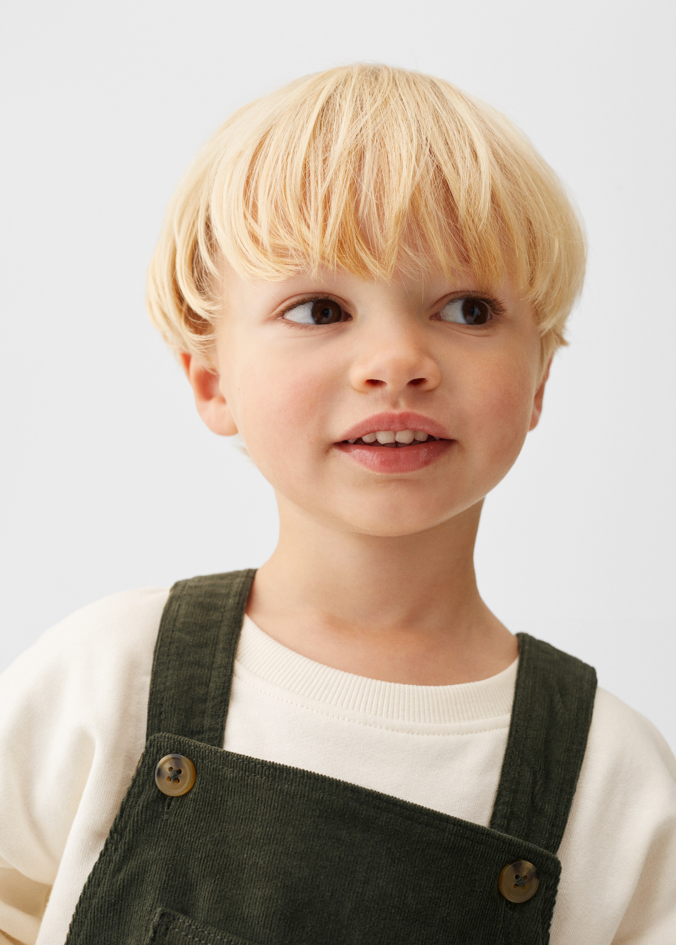 Long corduroy dungarees - Details of the article 1