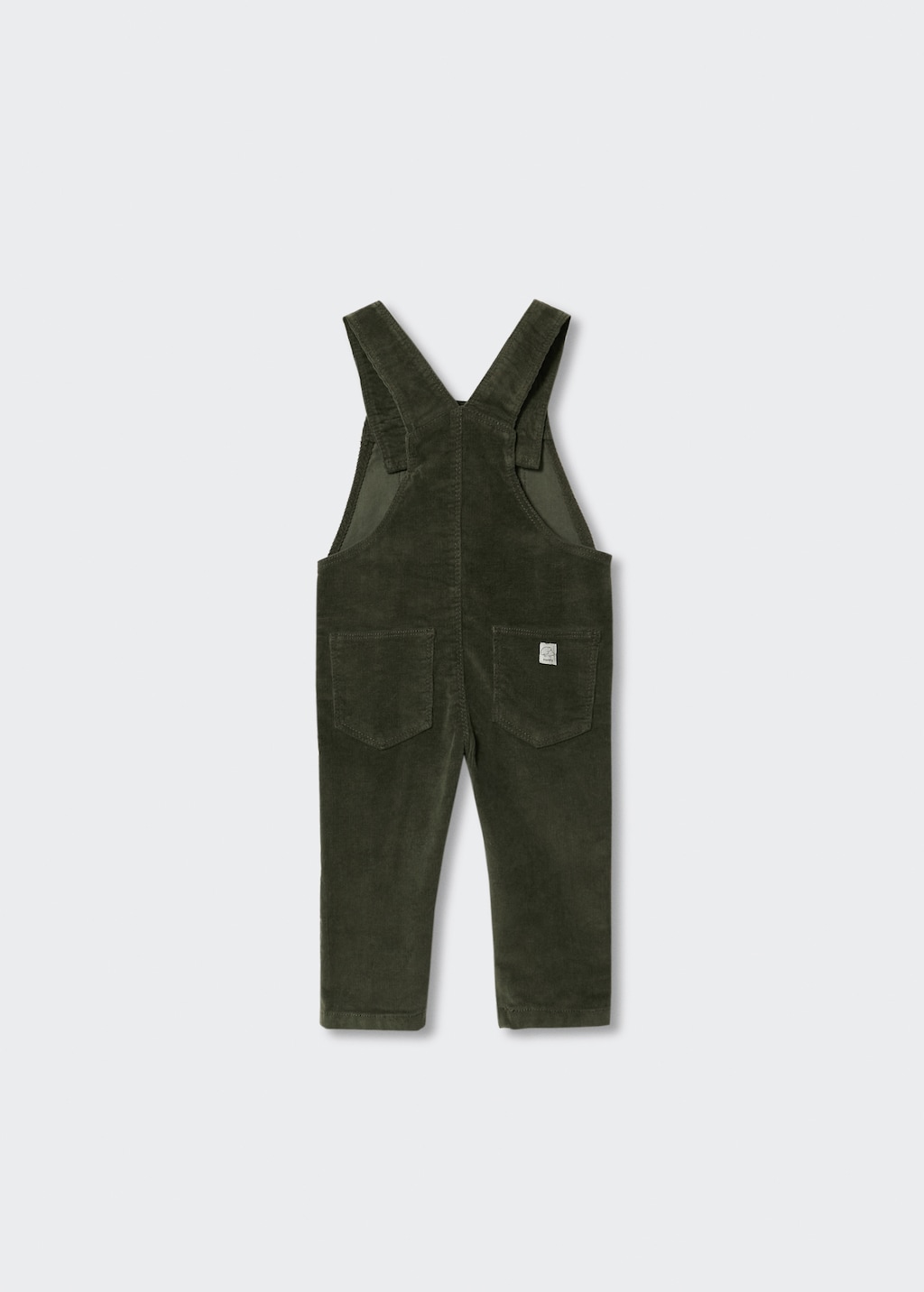 Long corduroy dungarees - Reverse of the article