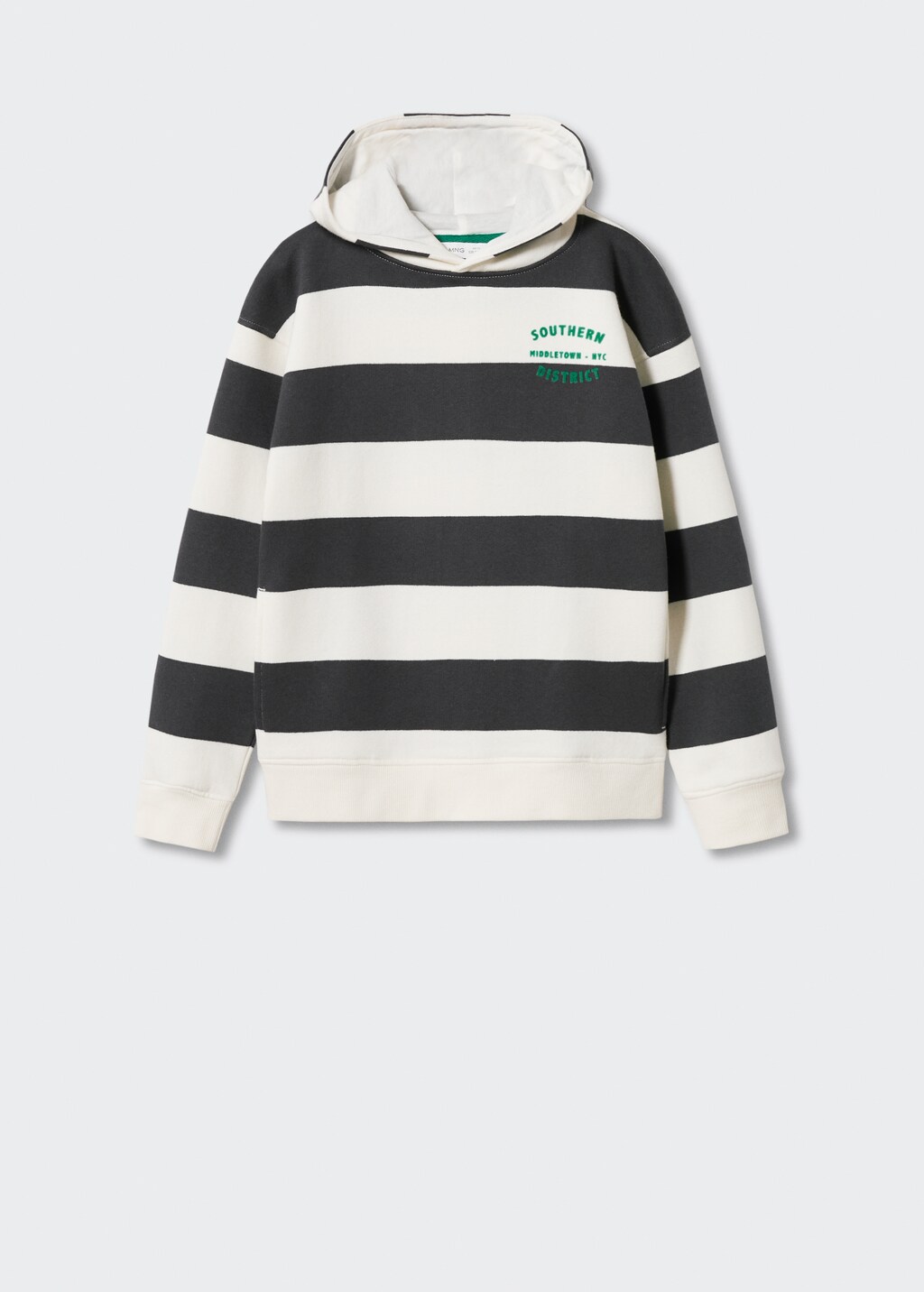 Striped hooded sweatshirt - Article without model