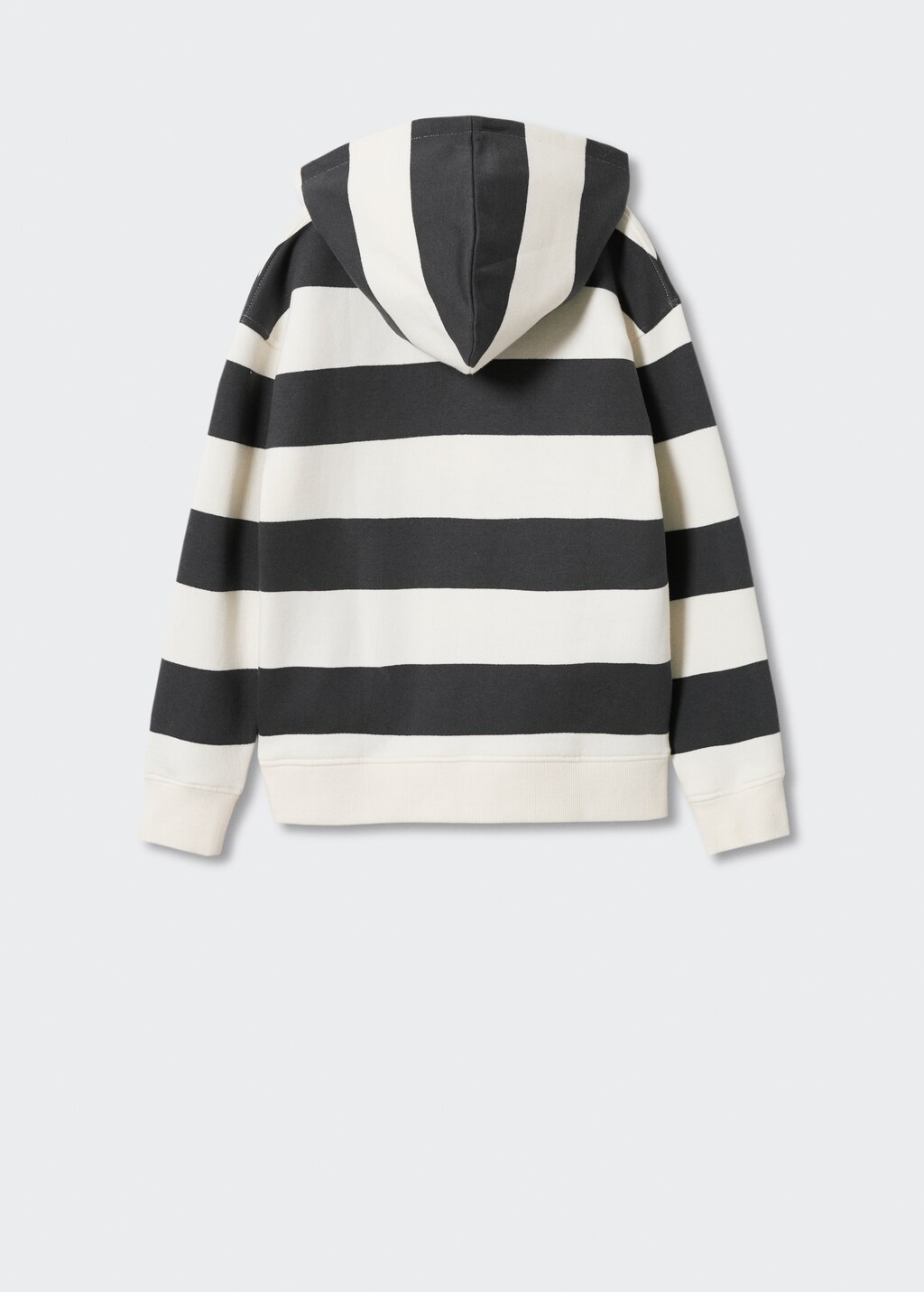 Striped hooded sweatshirt - Reverse of the article