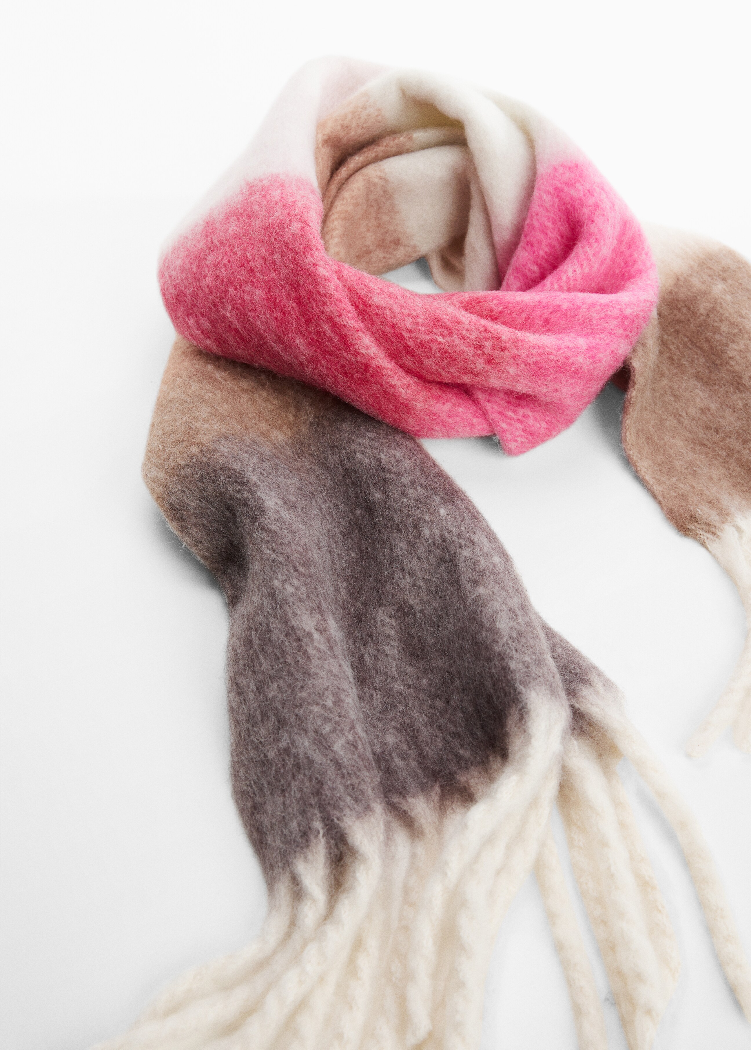 Fringed edge wool-blend scarf - Details of the article 2