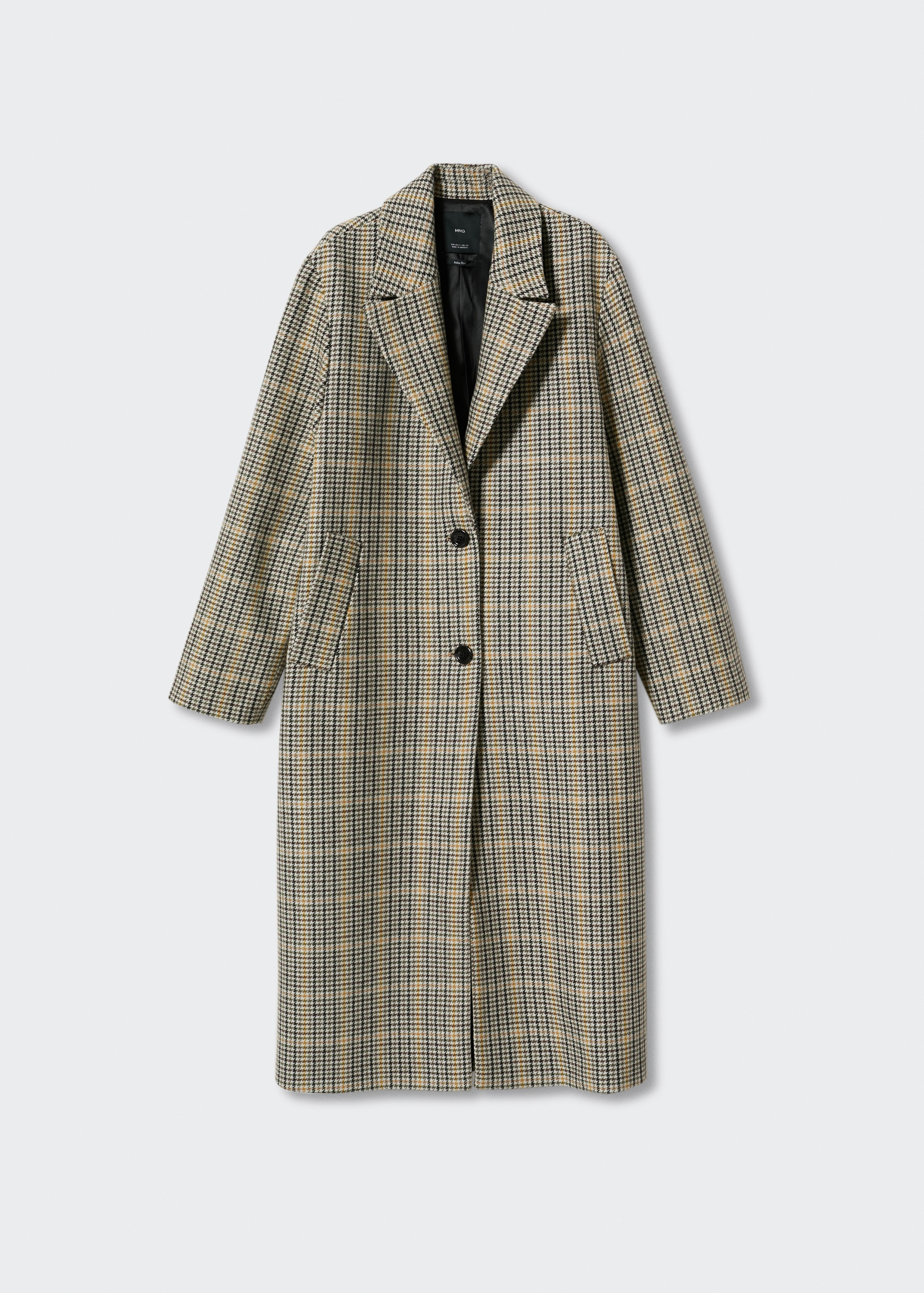 Houndstooth wool-blend coat - Article without model