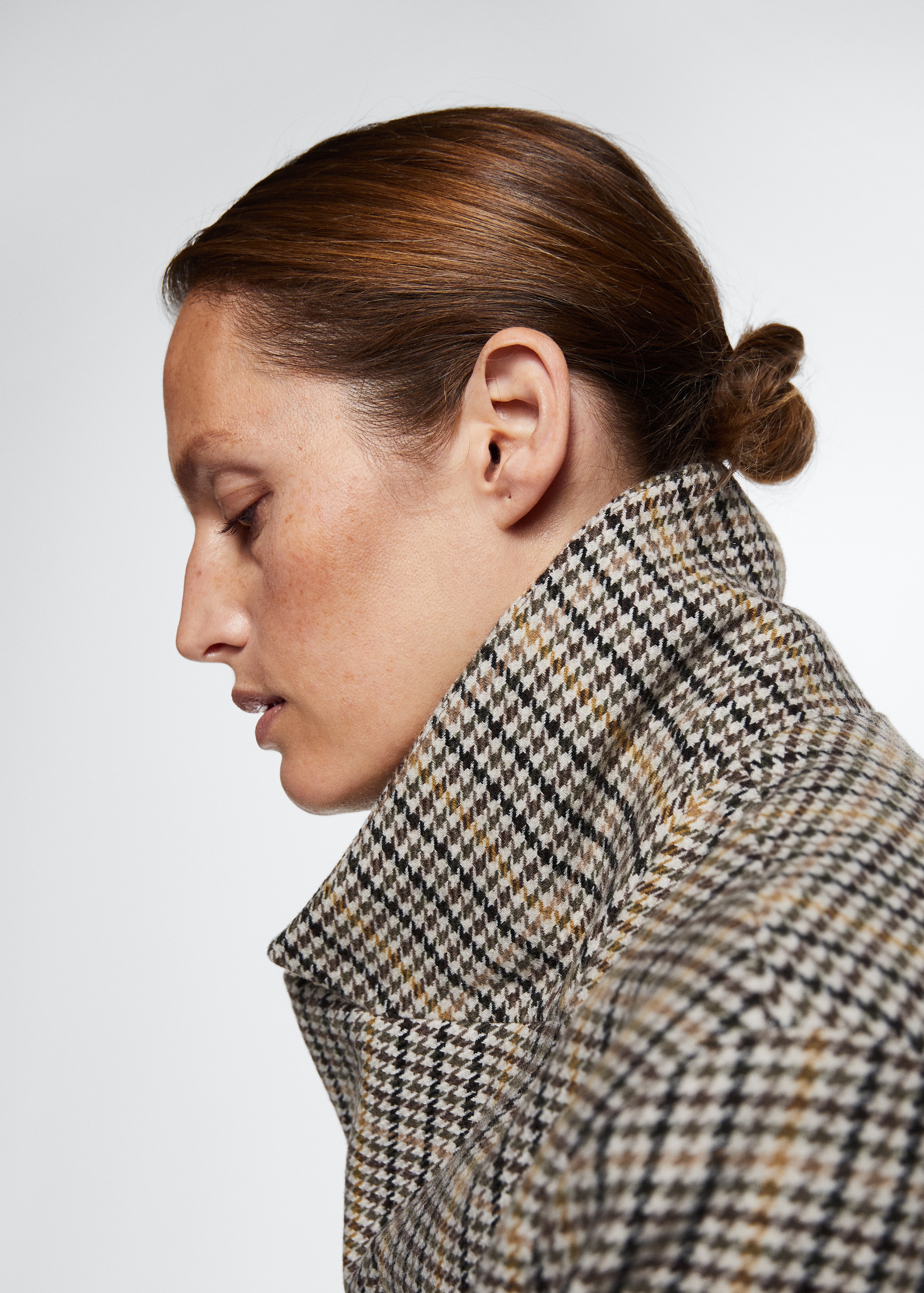 Houndstooth wool-blend coat - Details of the article 1