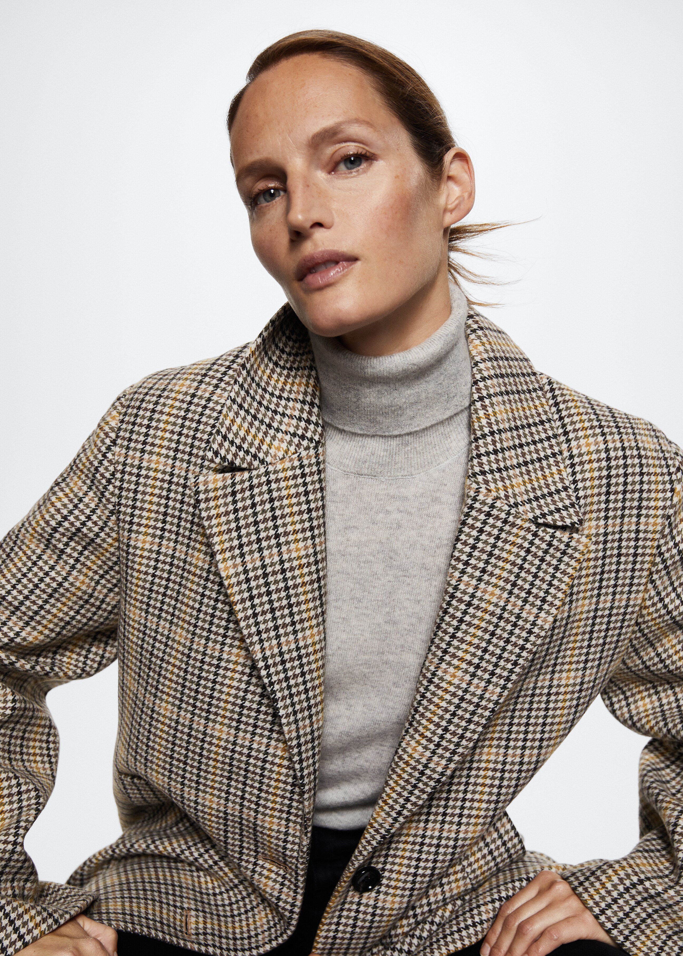 Houndstooth wool-blend coat - Details of the article 6