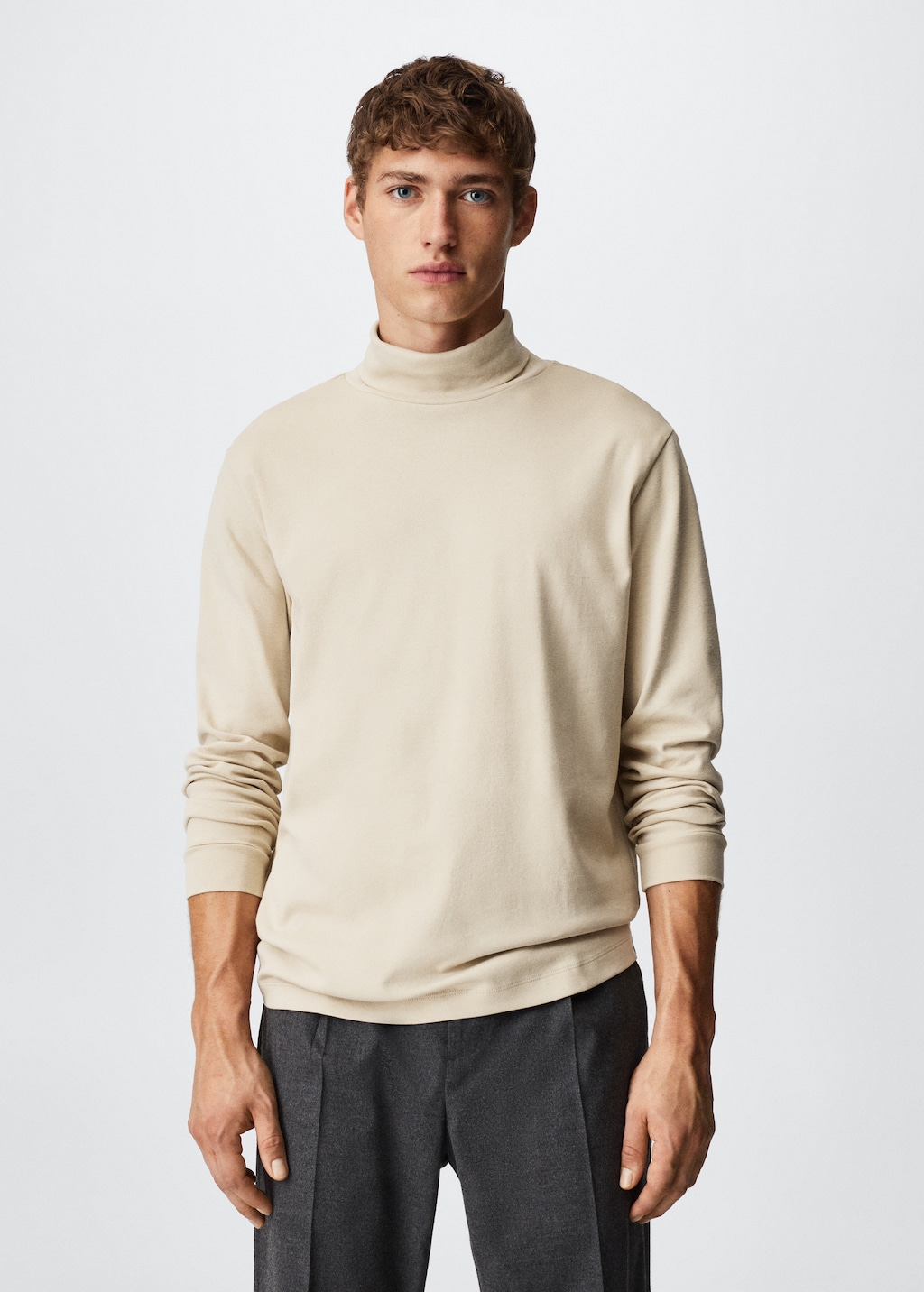 Turtleneck cotton T-shirt - Medium plane