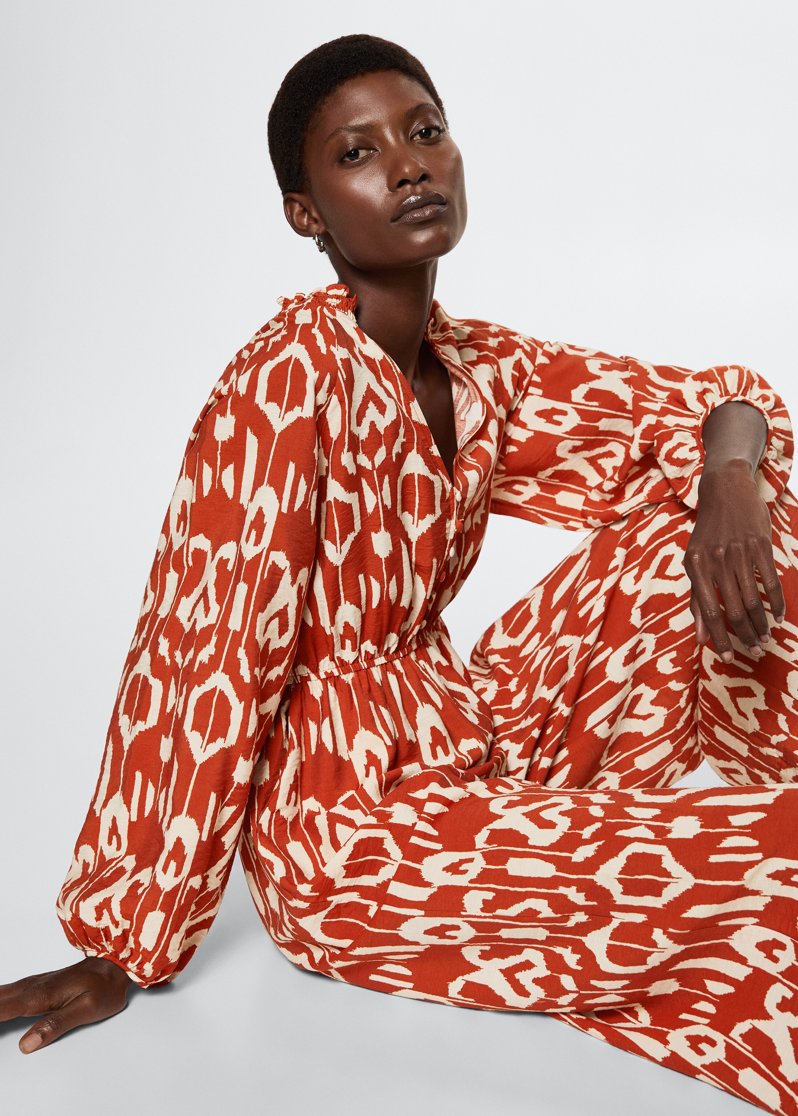Fluid printed jumpsuit - Details of the article 2