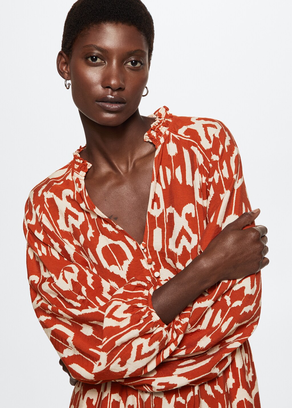 Fluid printed jumpsuit - Details of the article 4