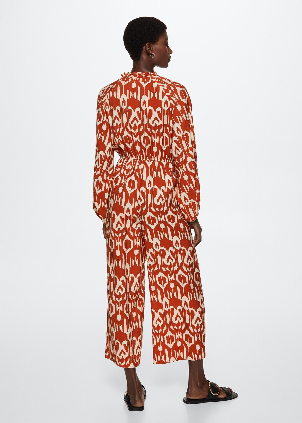 Fluid printed jumpsuit - Reverse of the article