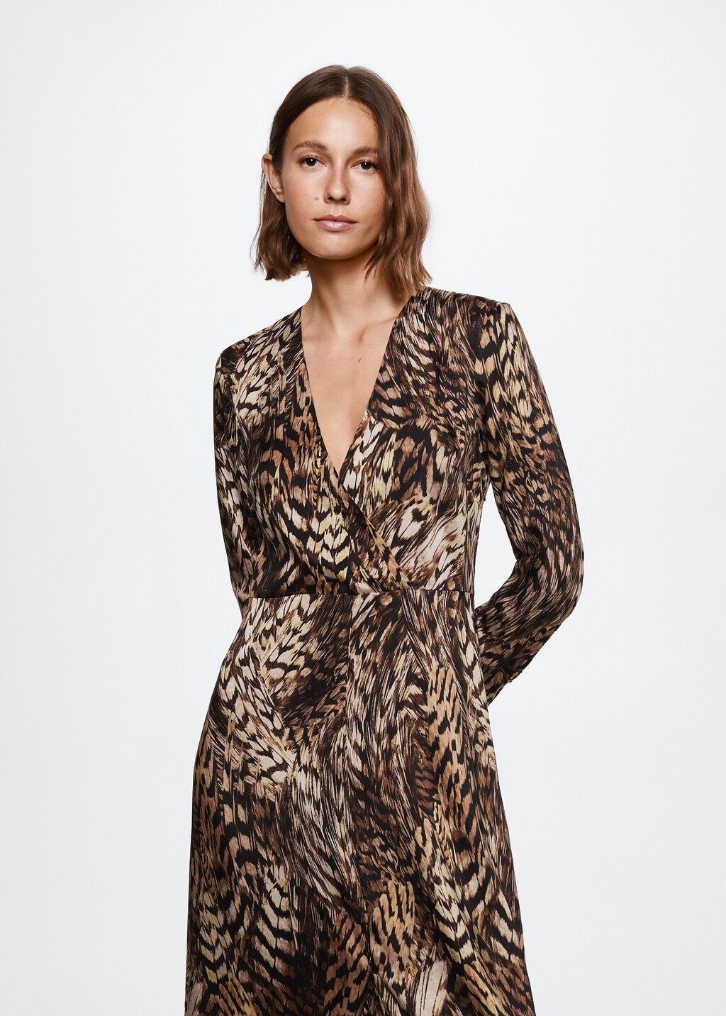 Fließendes Animal-Print-Kleid - Mittlere Ansicht