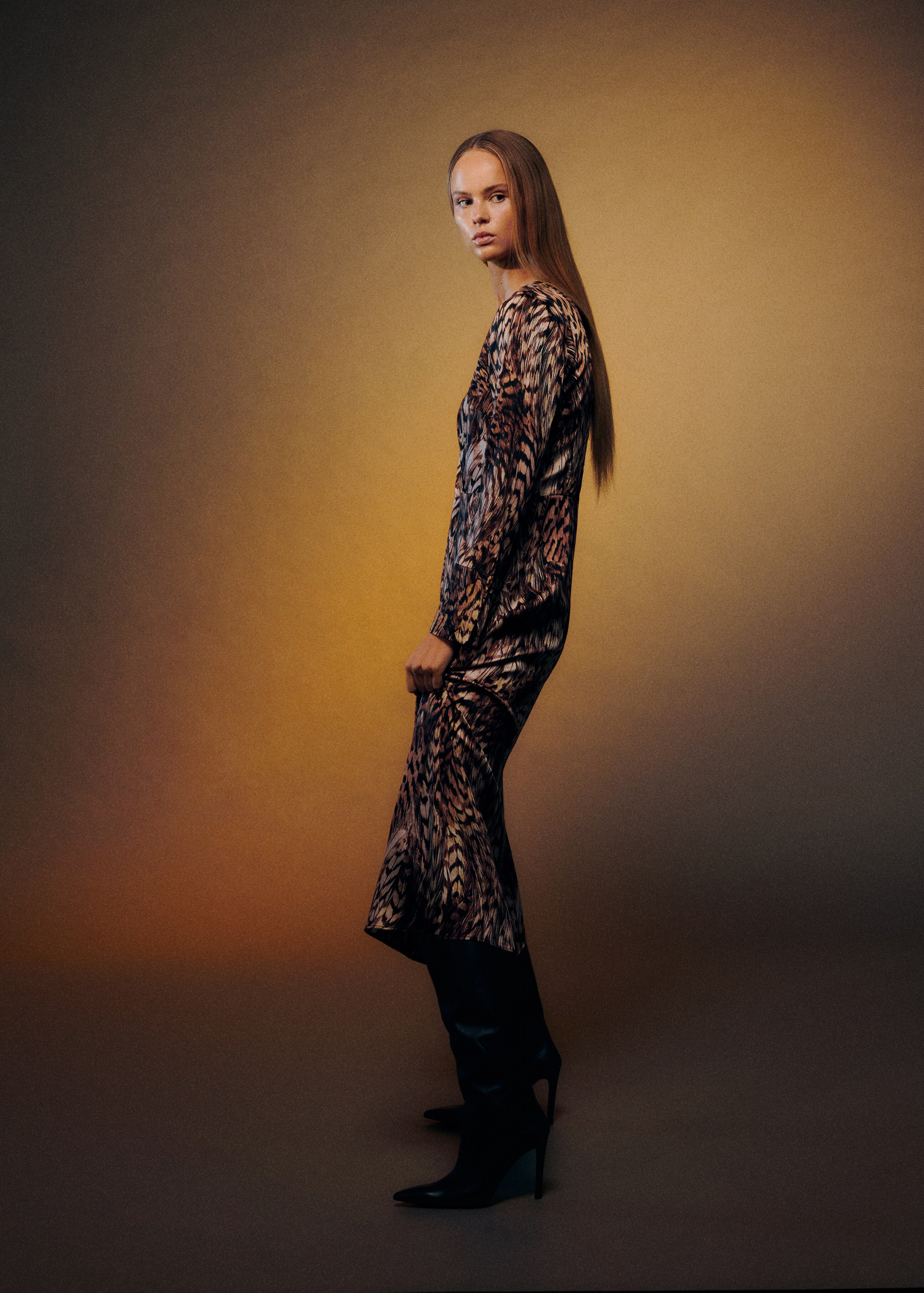 Flowy animal print dress - Details of the article 7