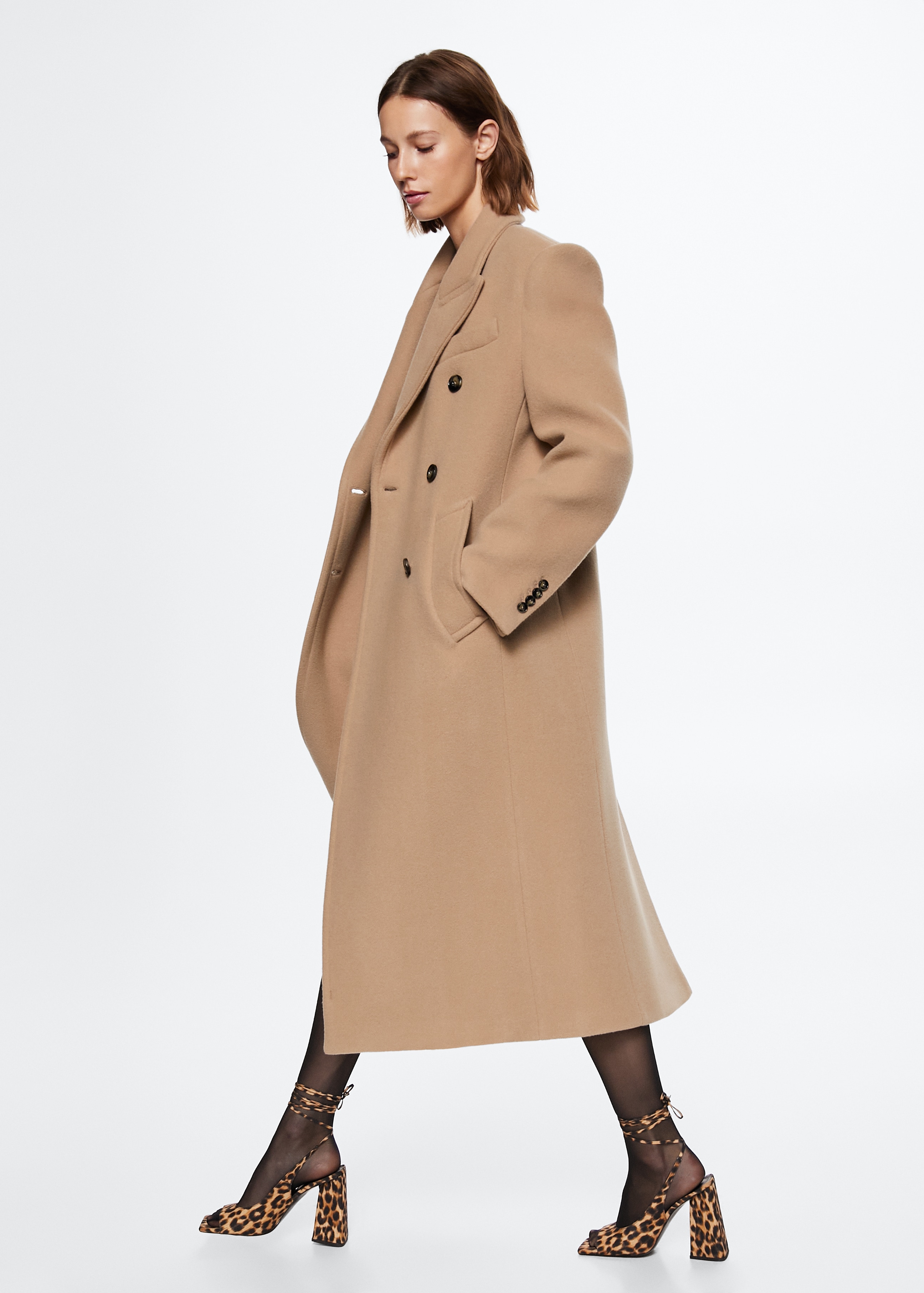 Double-breasted virgin wool coat - Details of the article 2