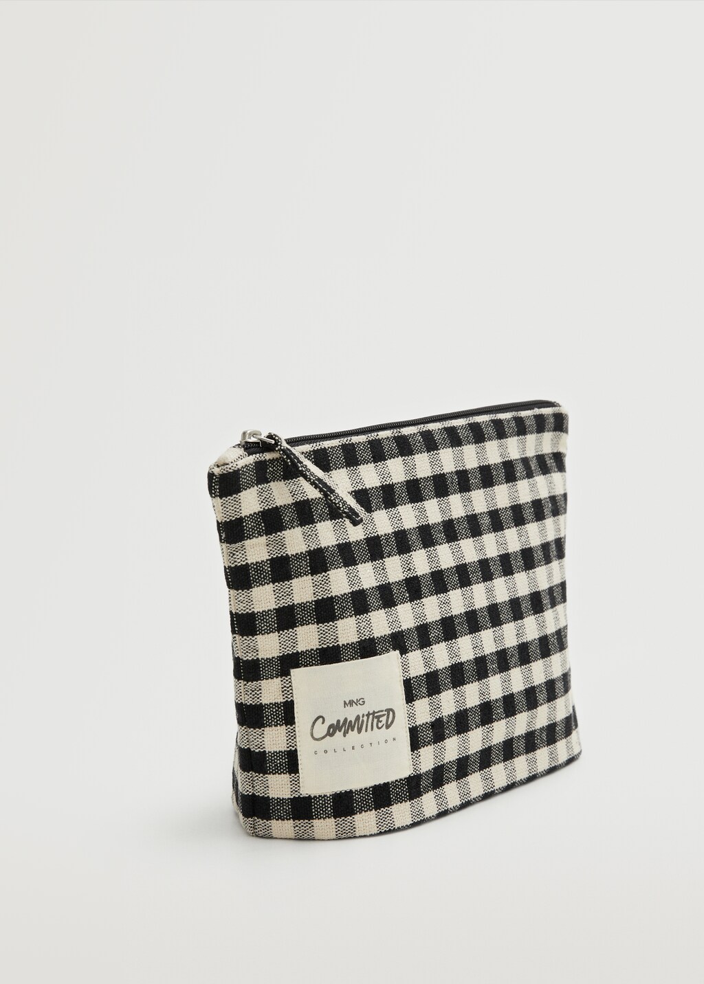 Gingham check cosmetic bag - Medium plane