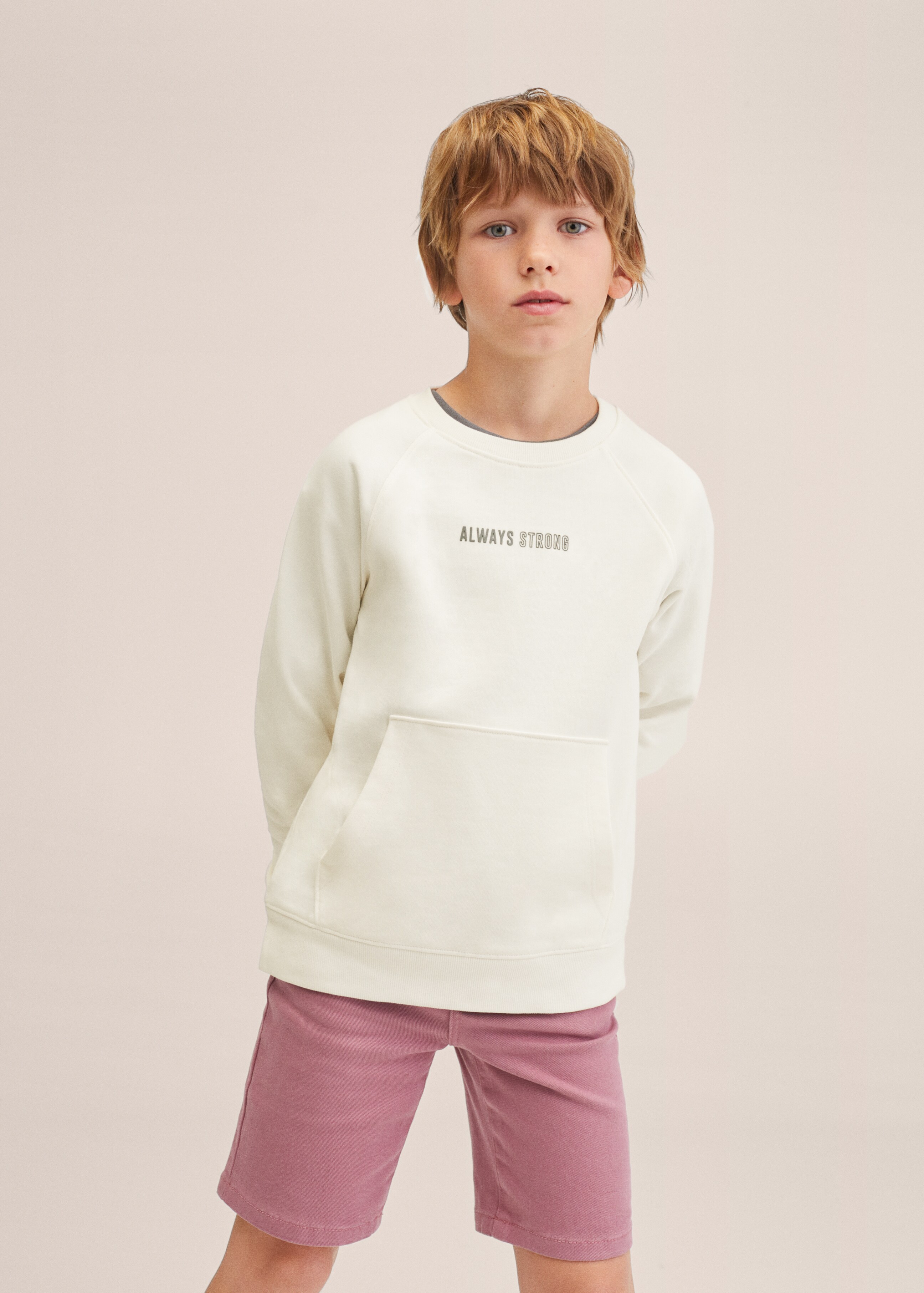 Sweater coton message - Plan moyen