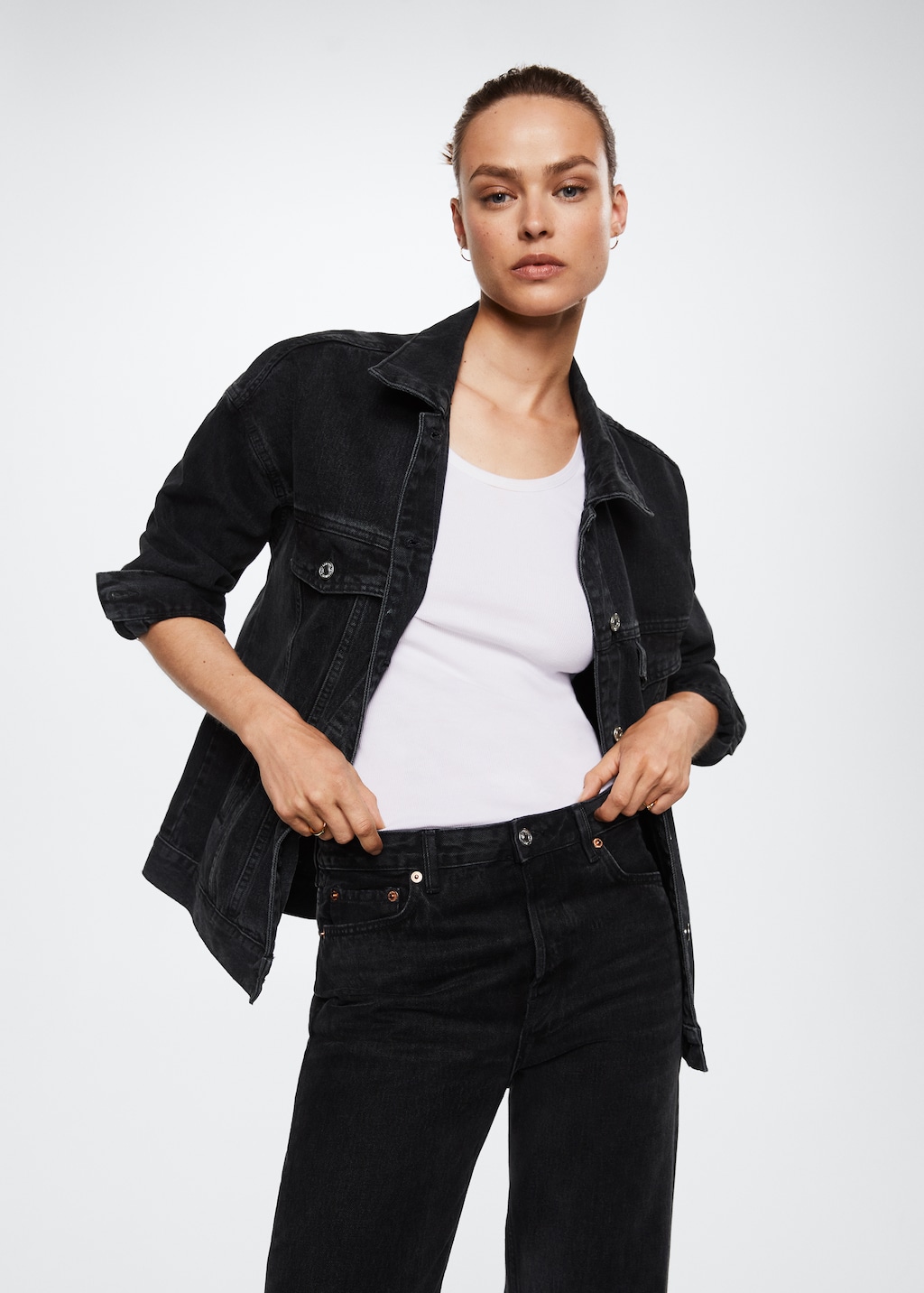 Oversize-Jeansjacke - Mittlere Ansicht