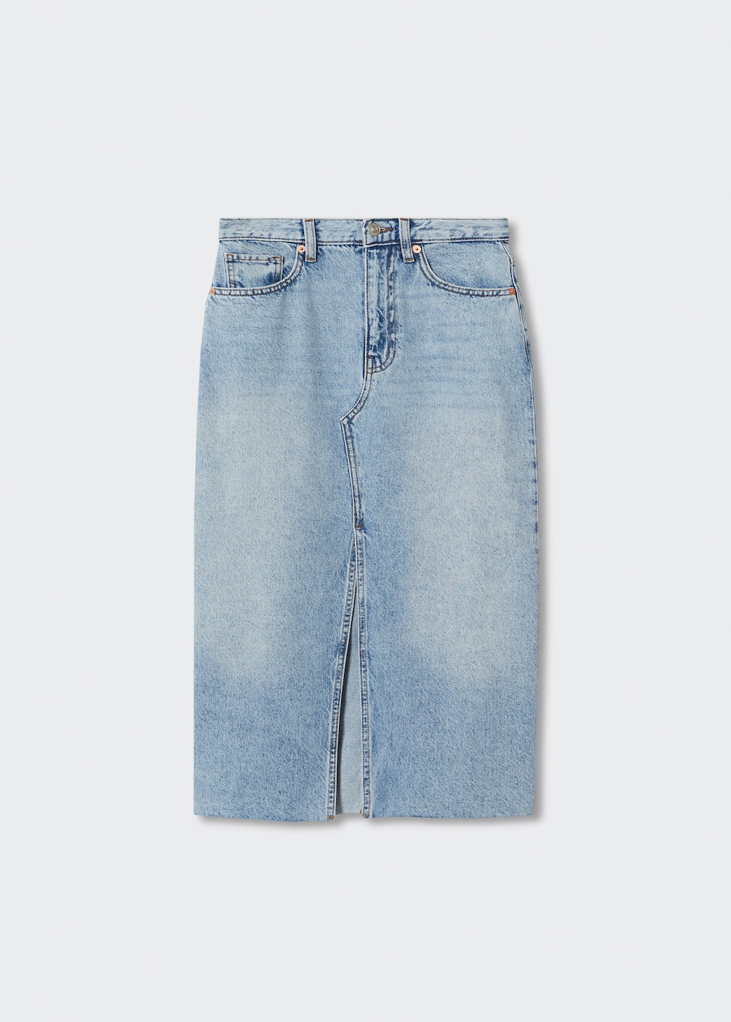 Slit denim skirt - Article without model