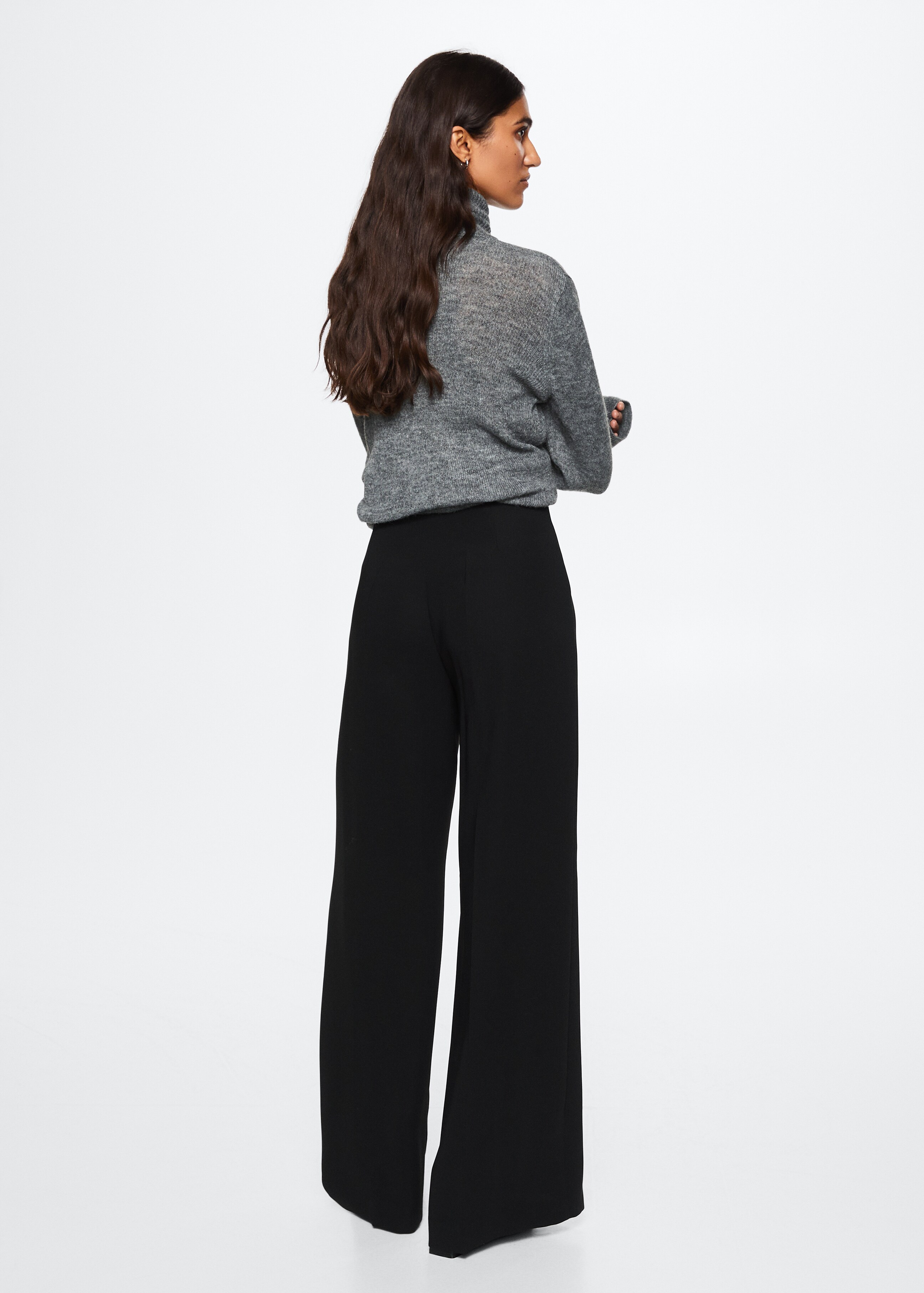 High-waist palazzo trousers - Reverse of the article