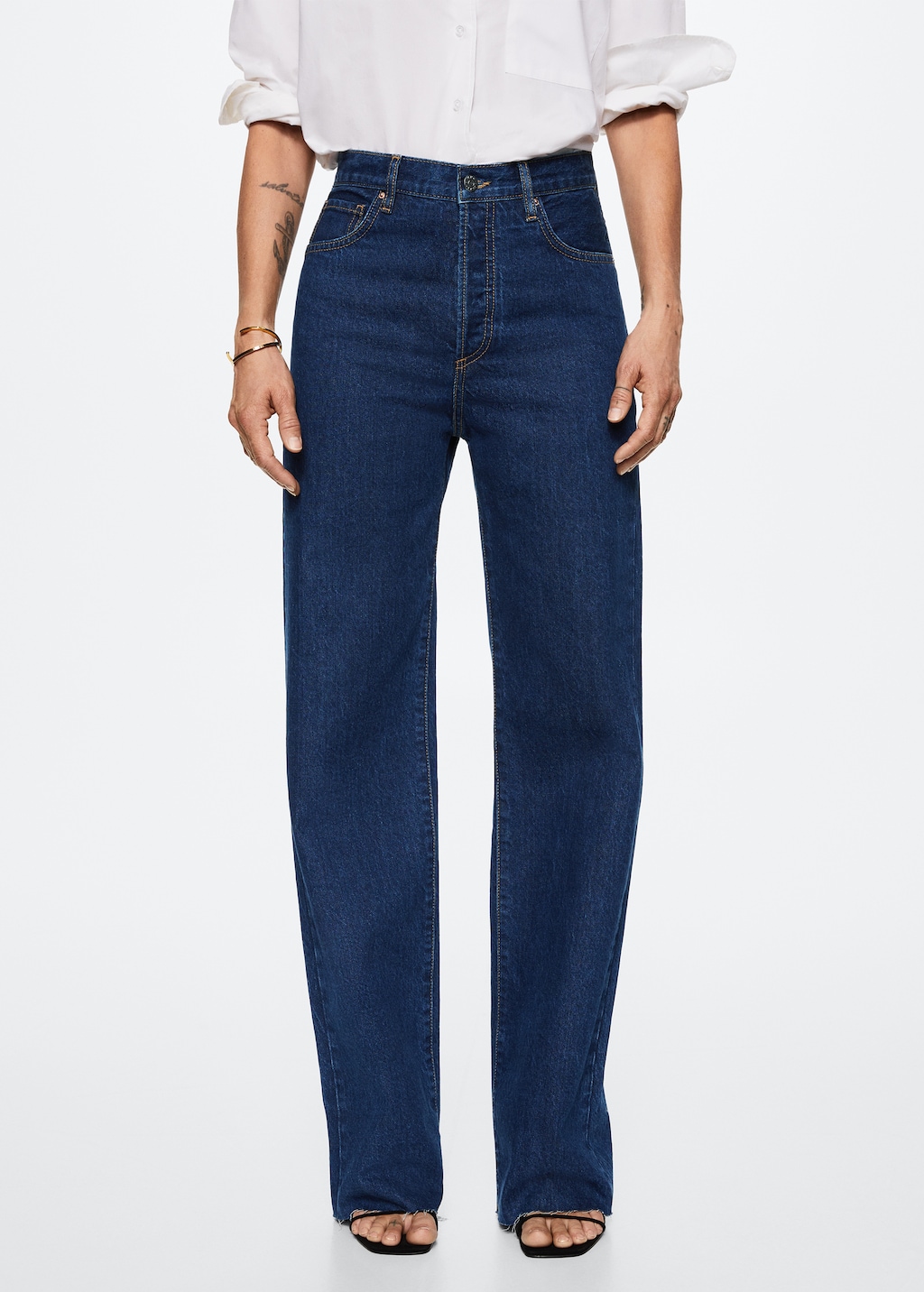 High-rise wideleg jeans  - Medium plane