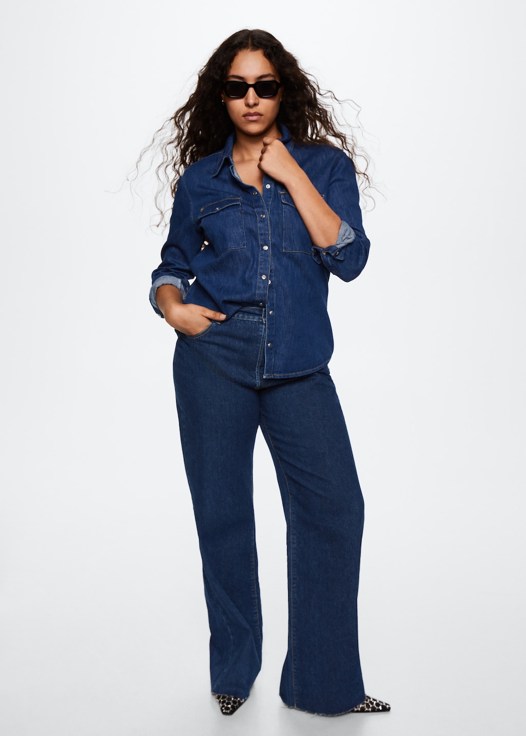 High-rise wideleg jeans  - Details of the article 3