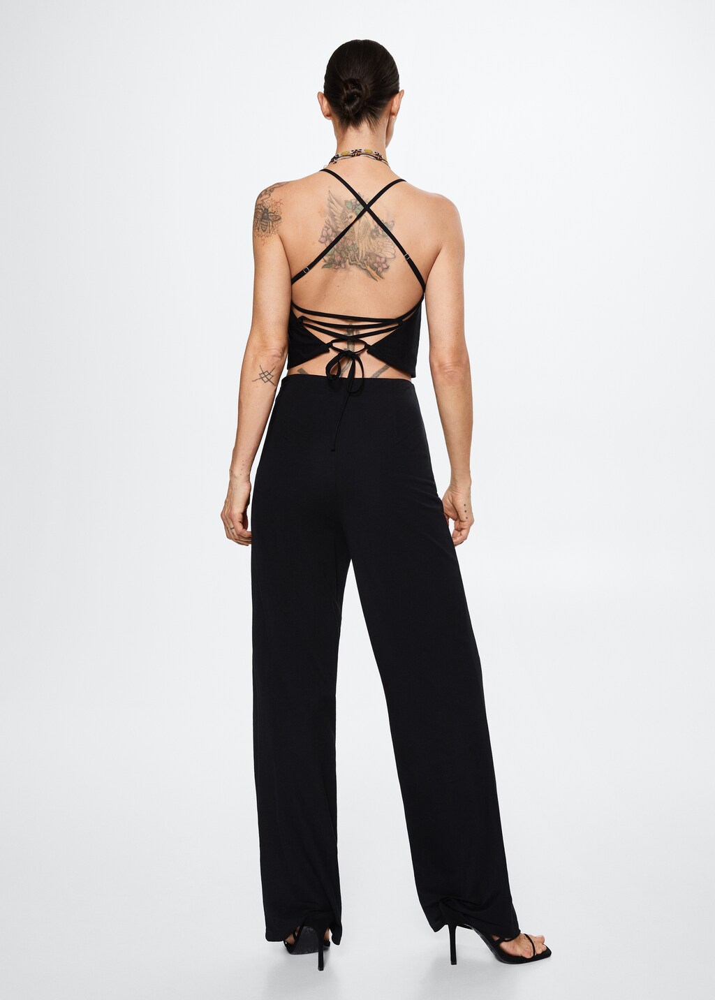 Flowy palazzo pants - Reverse of the article