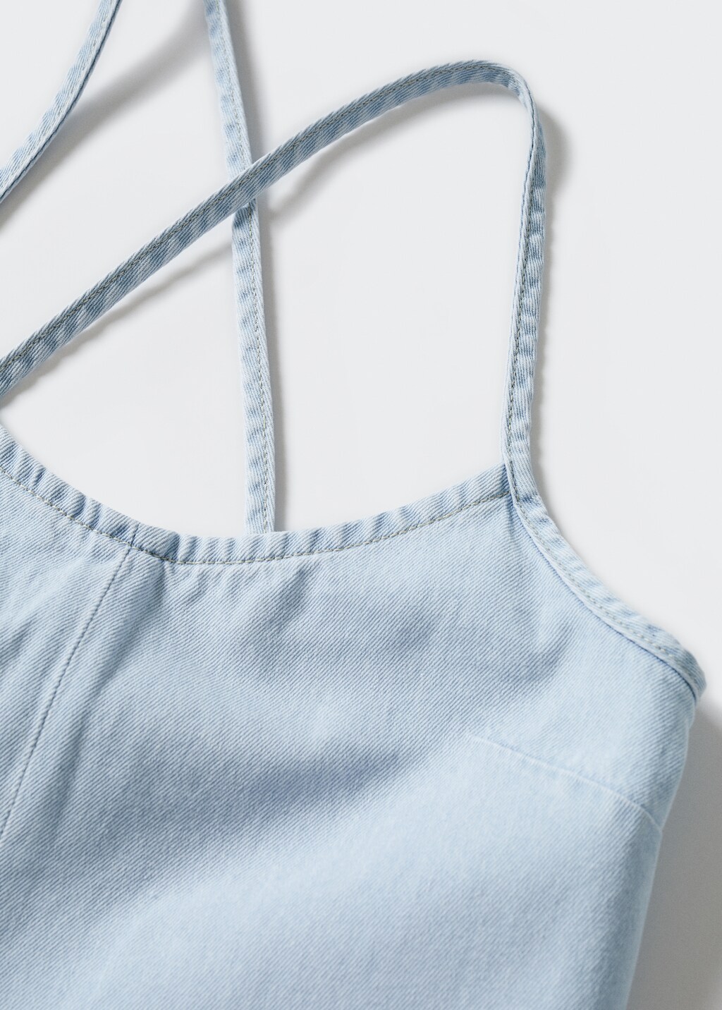 Denim cotton jumpsuit - Details of the article 8