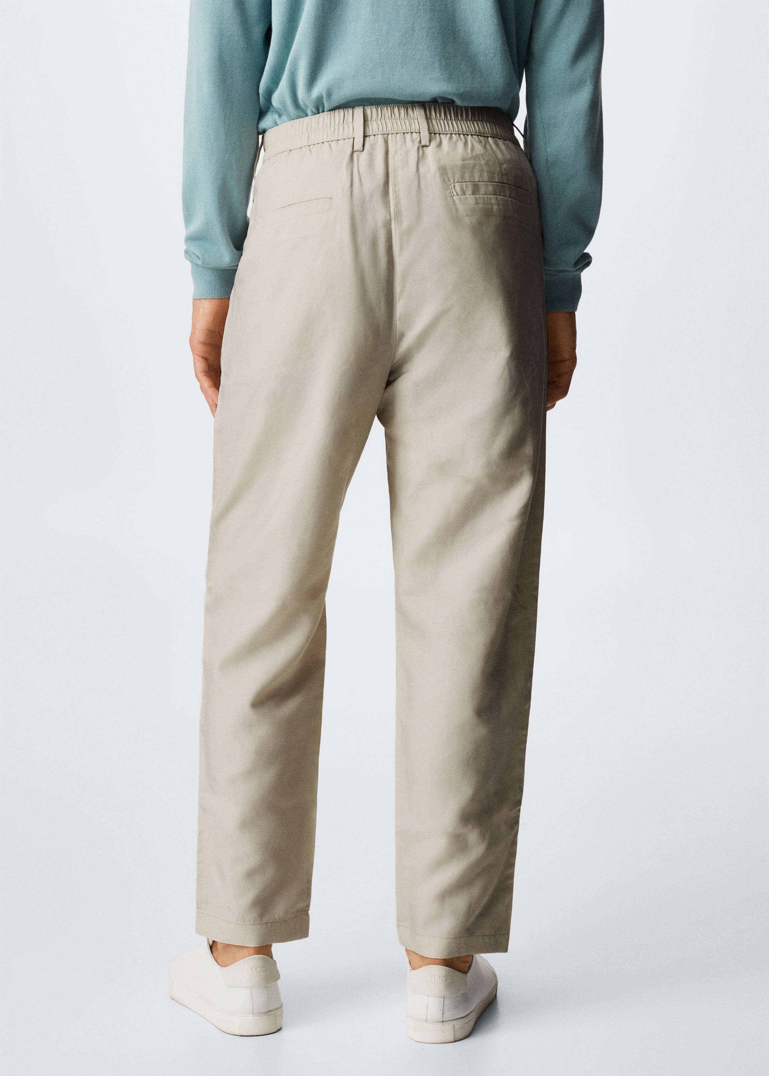 Pantalón lyocell lino pinzas - Reverso del artículo