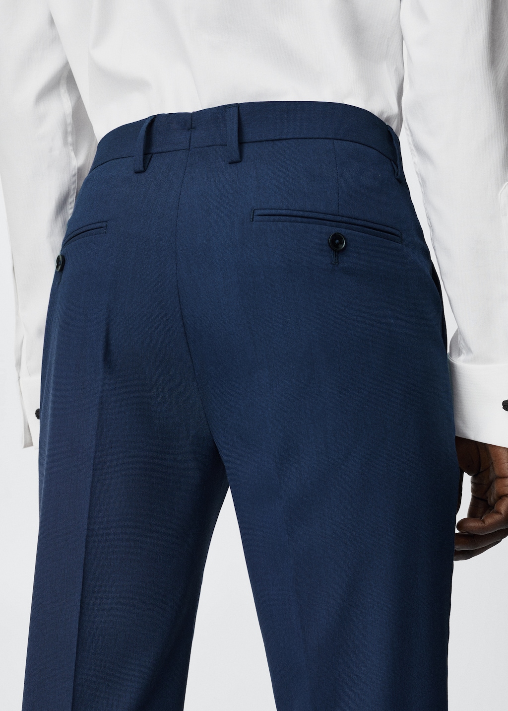 Slim fit microstructure suit trousers - Details of the article 3