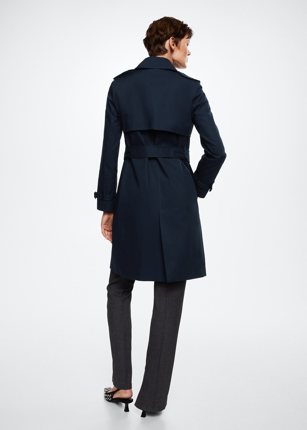 Cotton classic trench coat - Reverse of the article