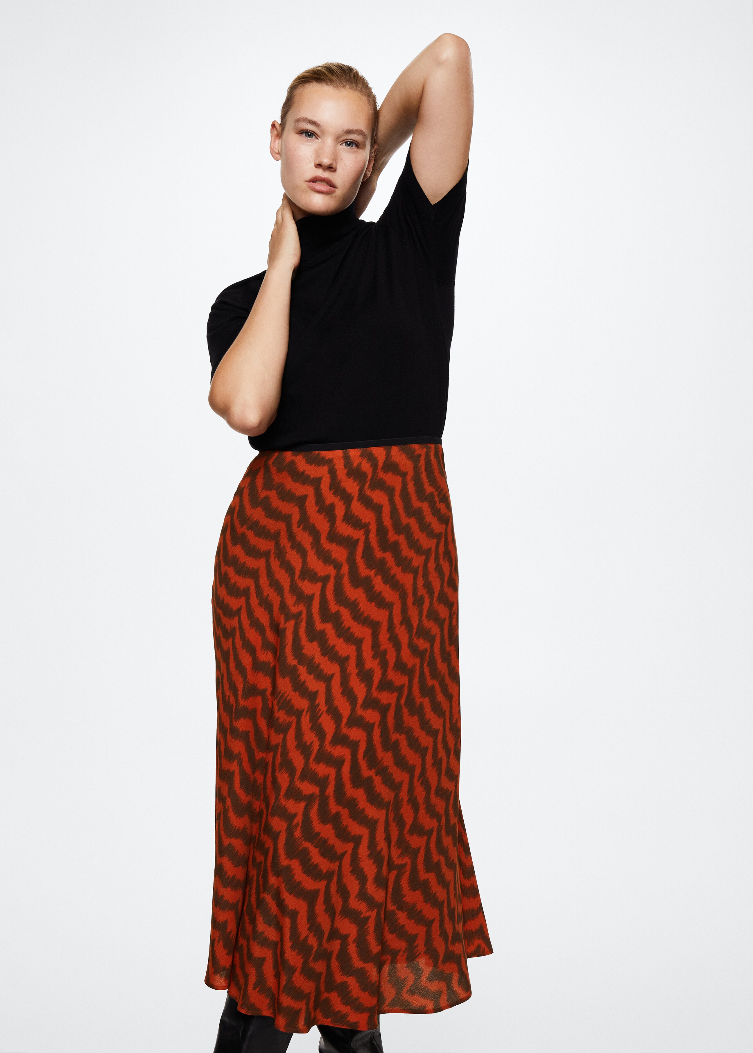 Printed midi skirt - Details of the article 4