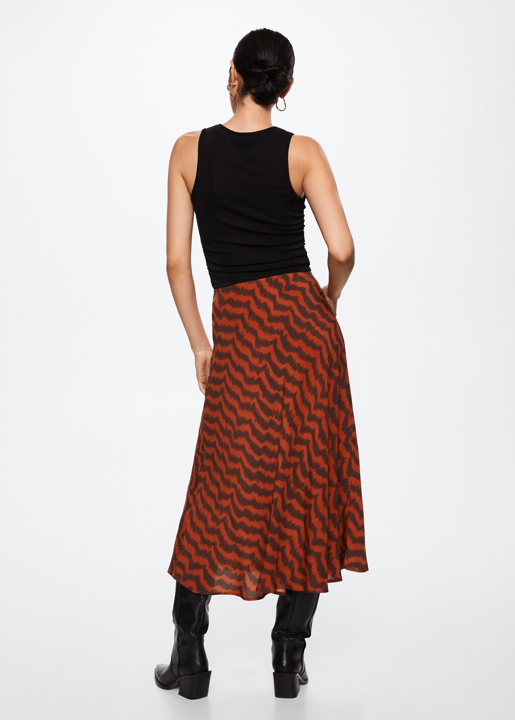 Printed midi skirt - Reverse of the article