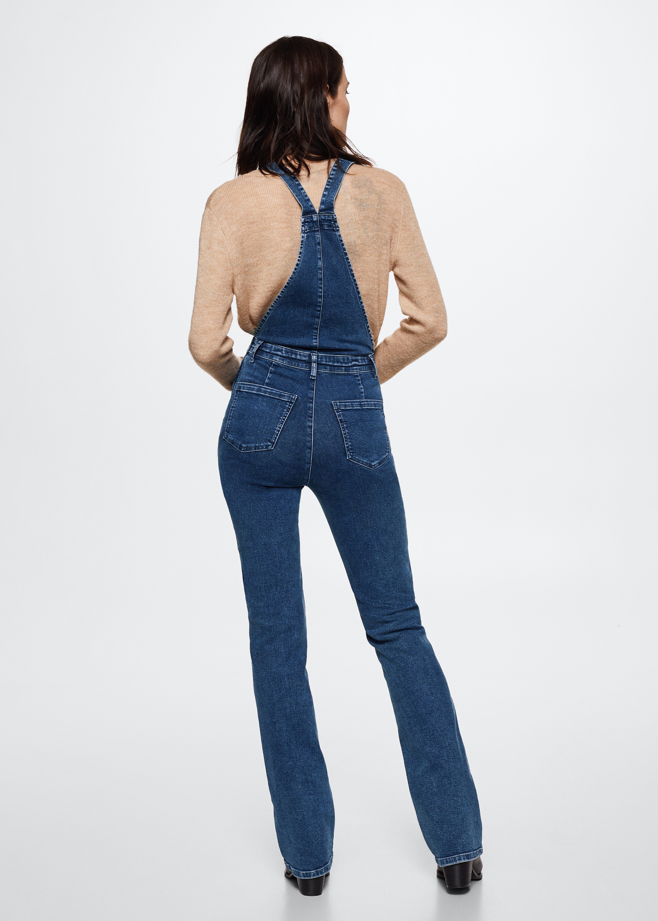 Lined denim dungarees - Reverse of the article