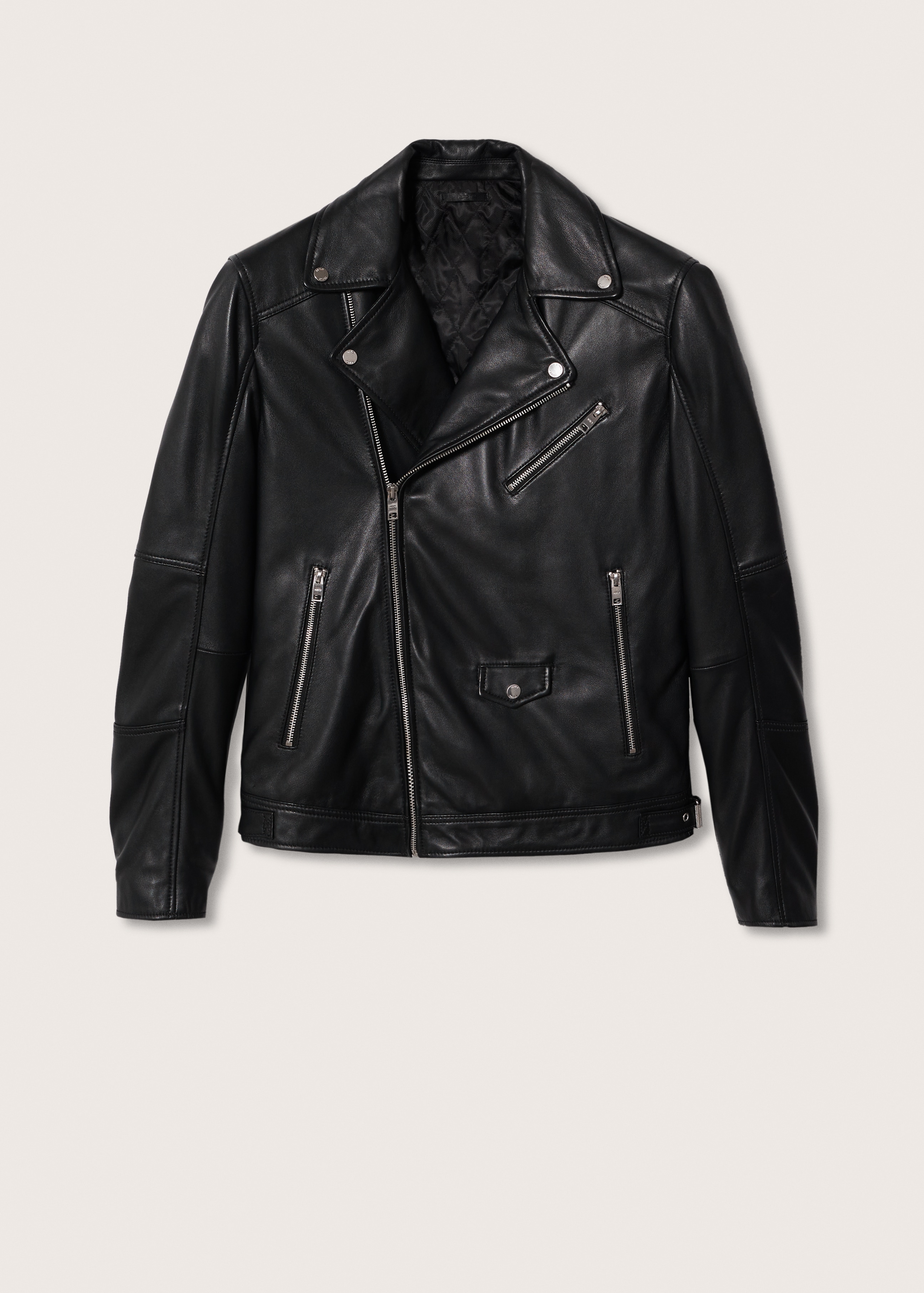 Leather biker jacket - Article without model