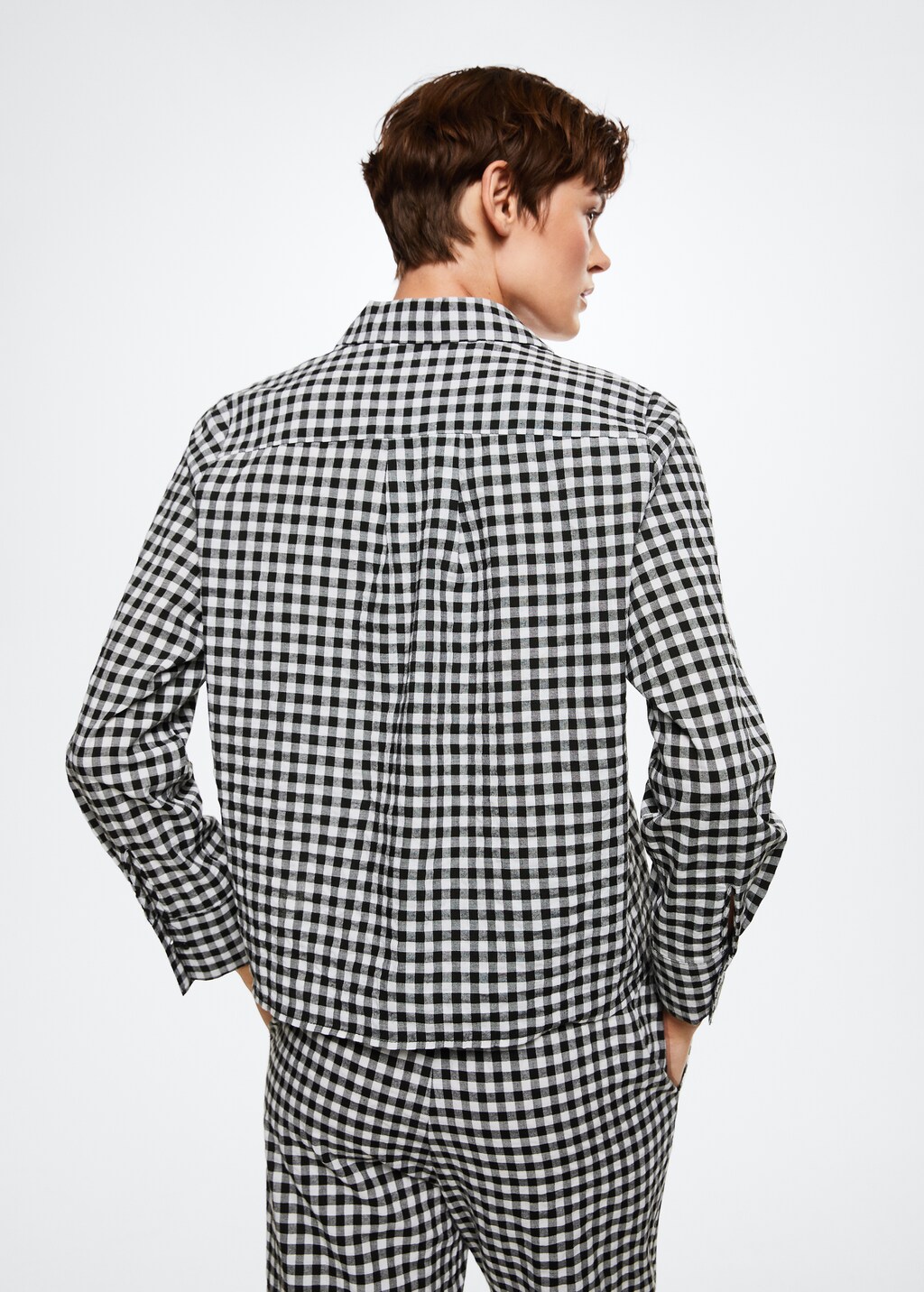 Check flannel pyjama shirt - Reverse of the article