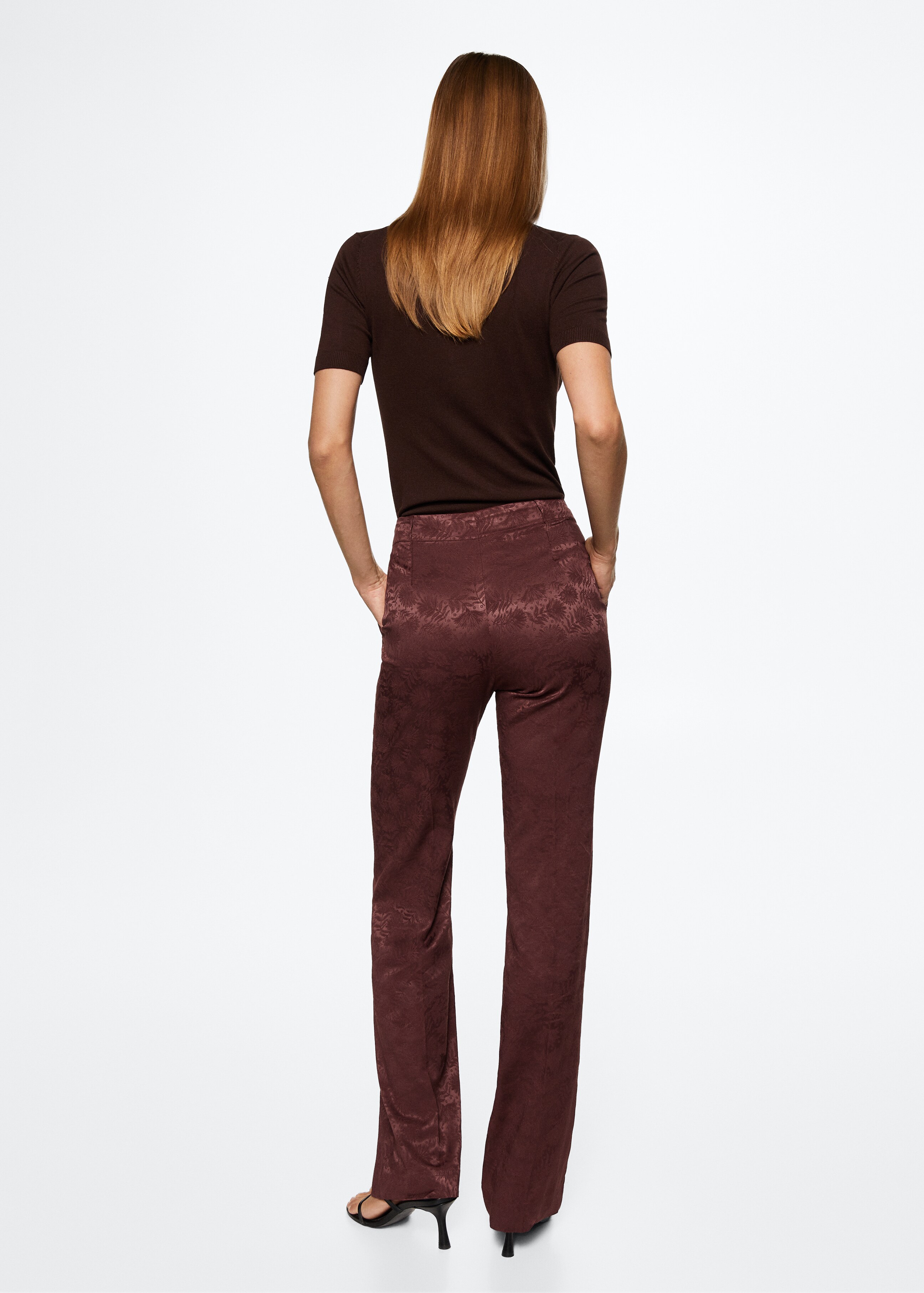 Jacquard fluid trousers - Reverse of the article