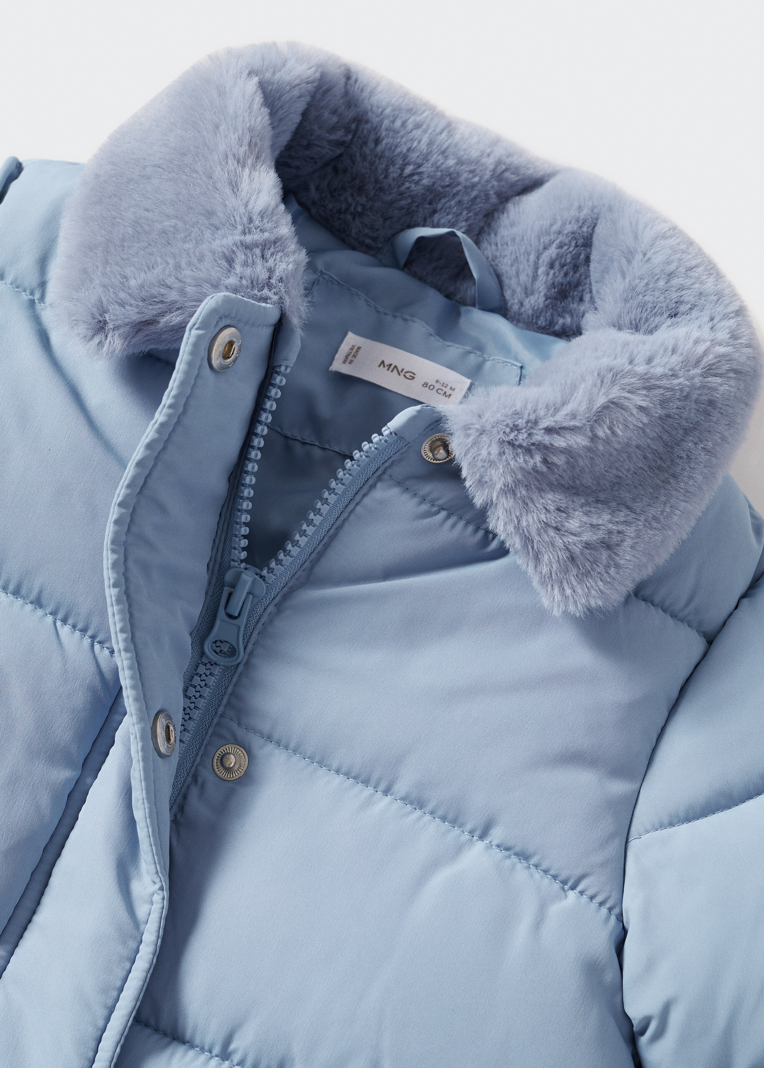Fur collar quilted coat - Details of the article 9