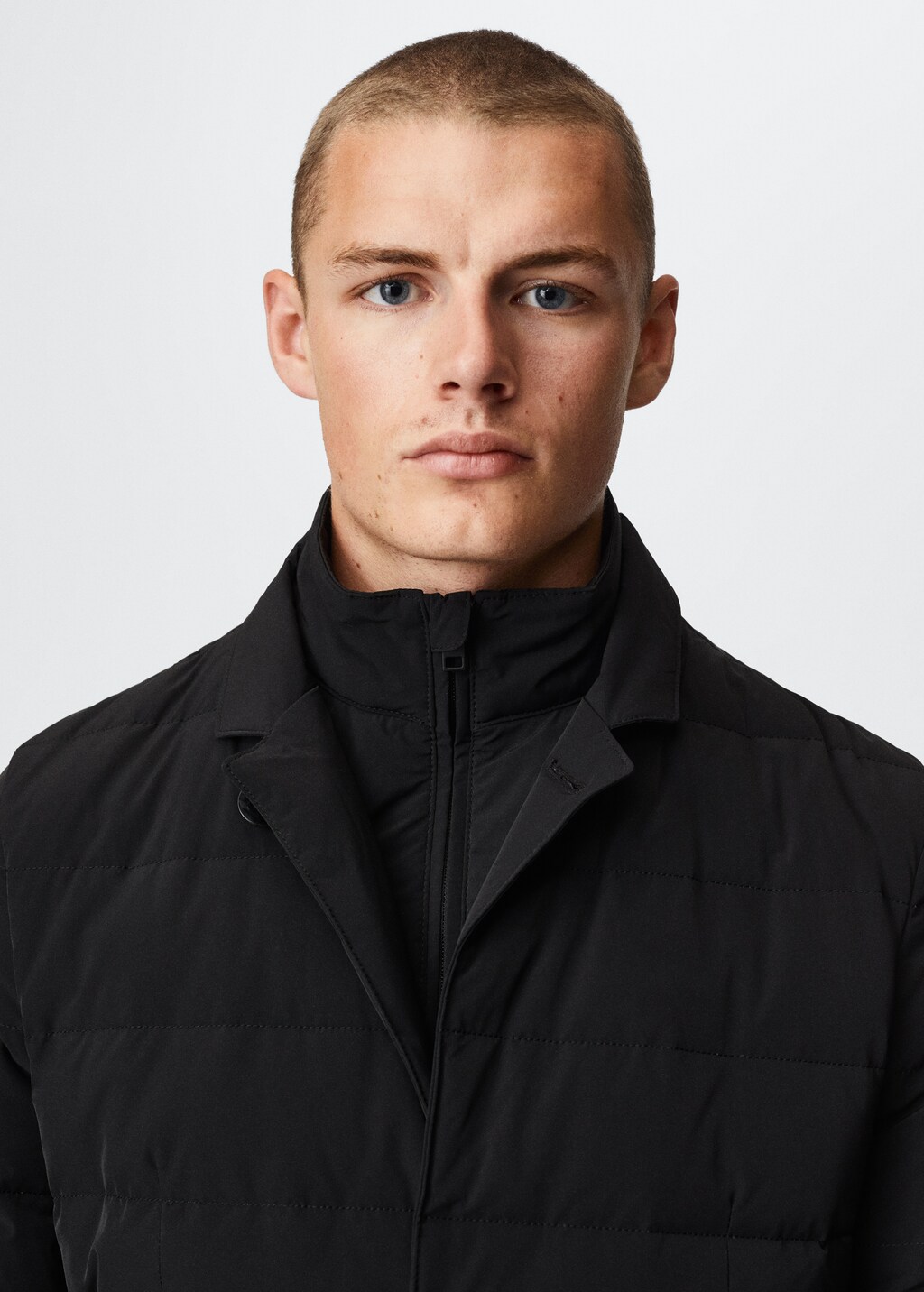 Lapel quilted jacket - Details of the article 1