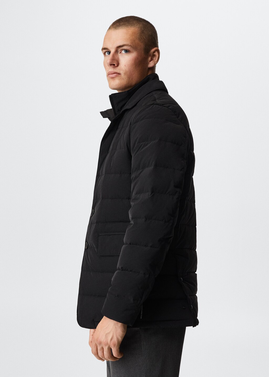 Lapel quilted jacket - Details of the article 2