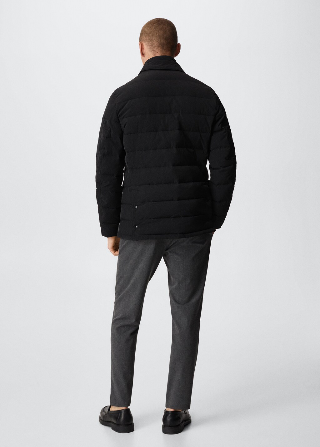 Lapel quilted jacket - Reverse of the article