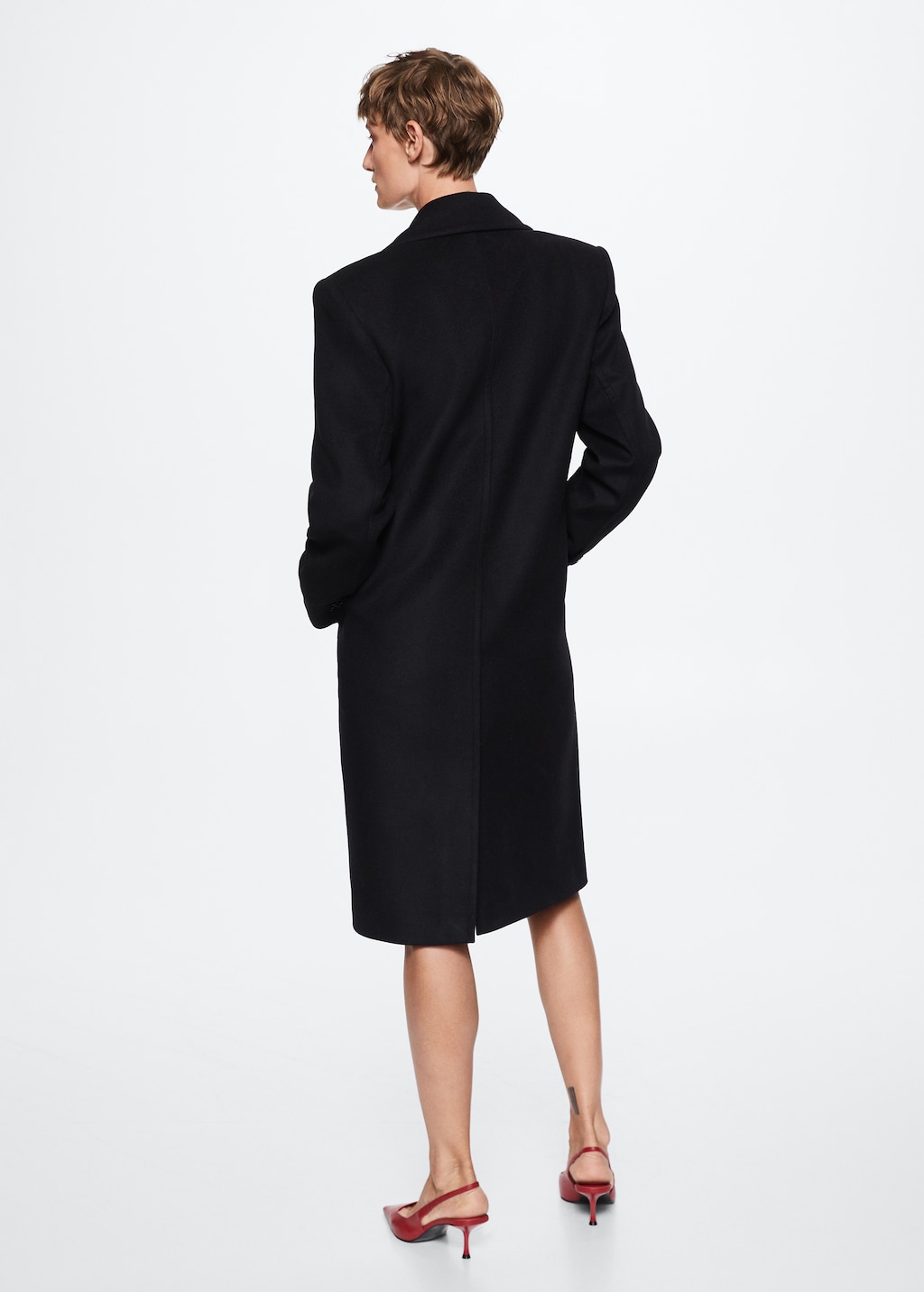 Tailored oversize wool coat - Reverse of the article