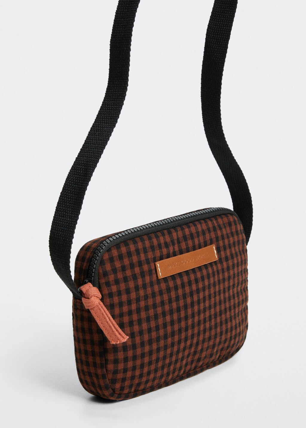 Gingham check bag - Medium plane