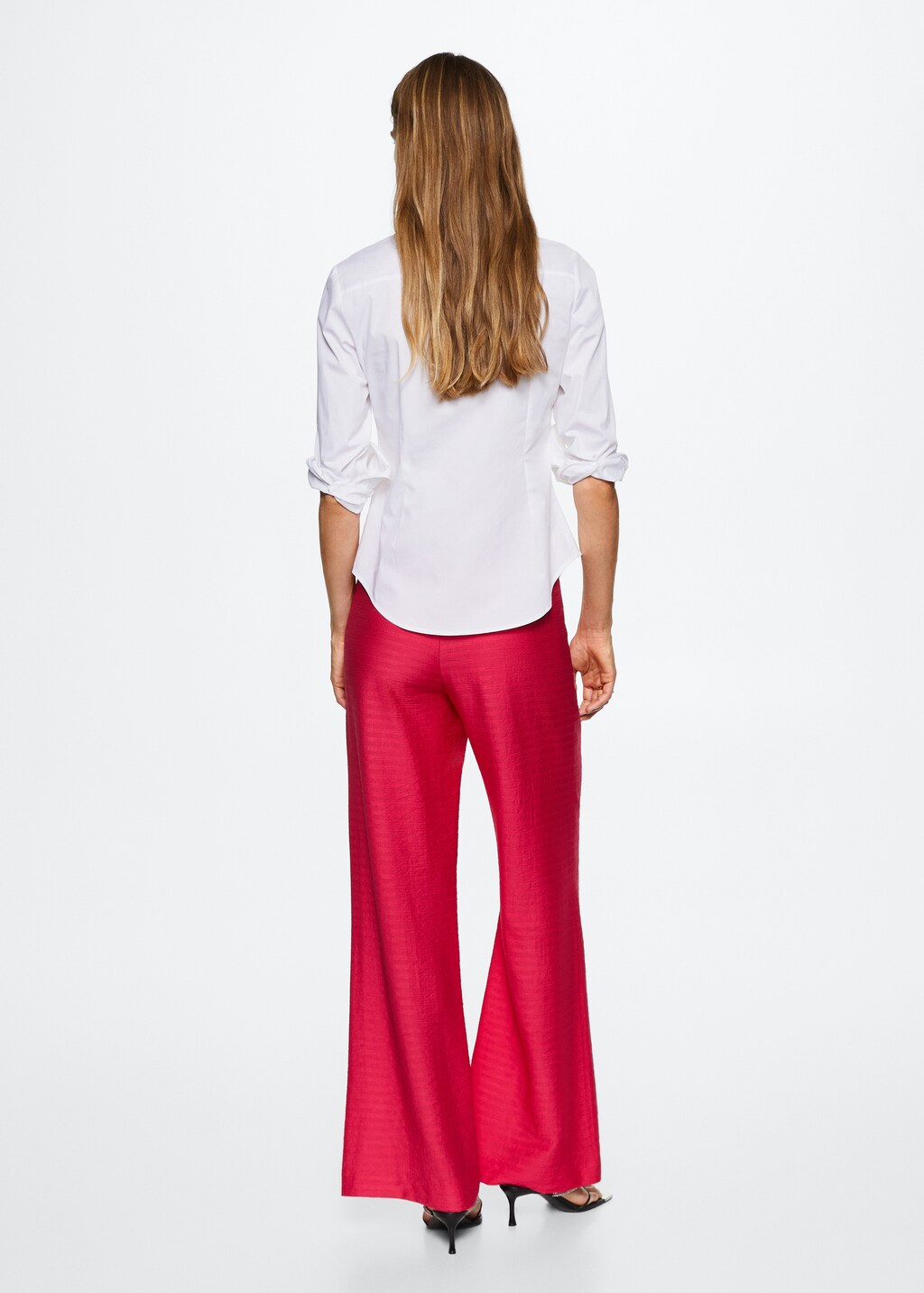 Textured flowy pants - Reverse of the article